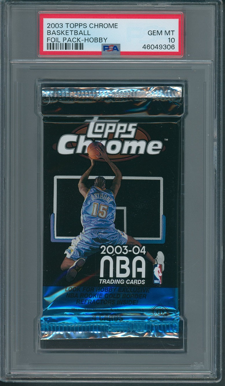 2003 2003/04 Topps Chrome Basketball Foil Pack (Hobby) PSA 10