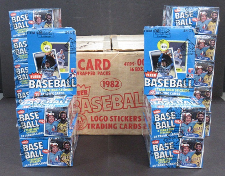 1982 Fleer Baseball Cello Case (16 Box) (BBCE)