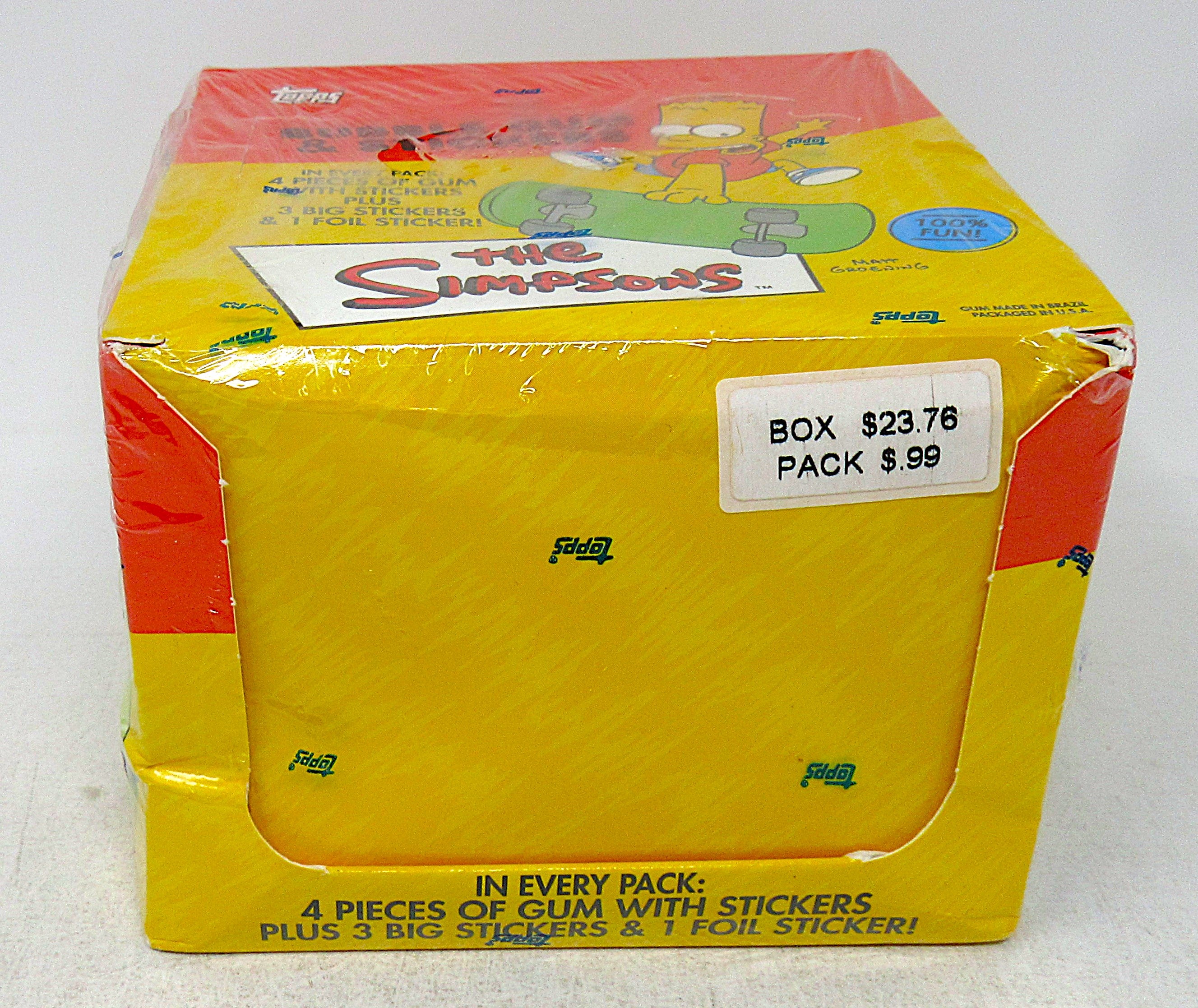 2002 Topps The Simpsons Unopened Stickers Box (24/4+3+1)