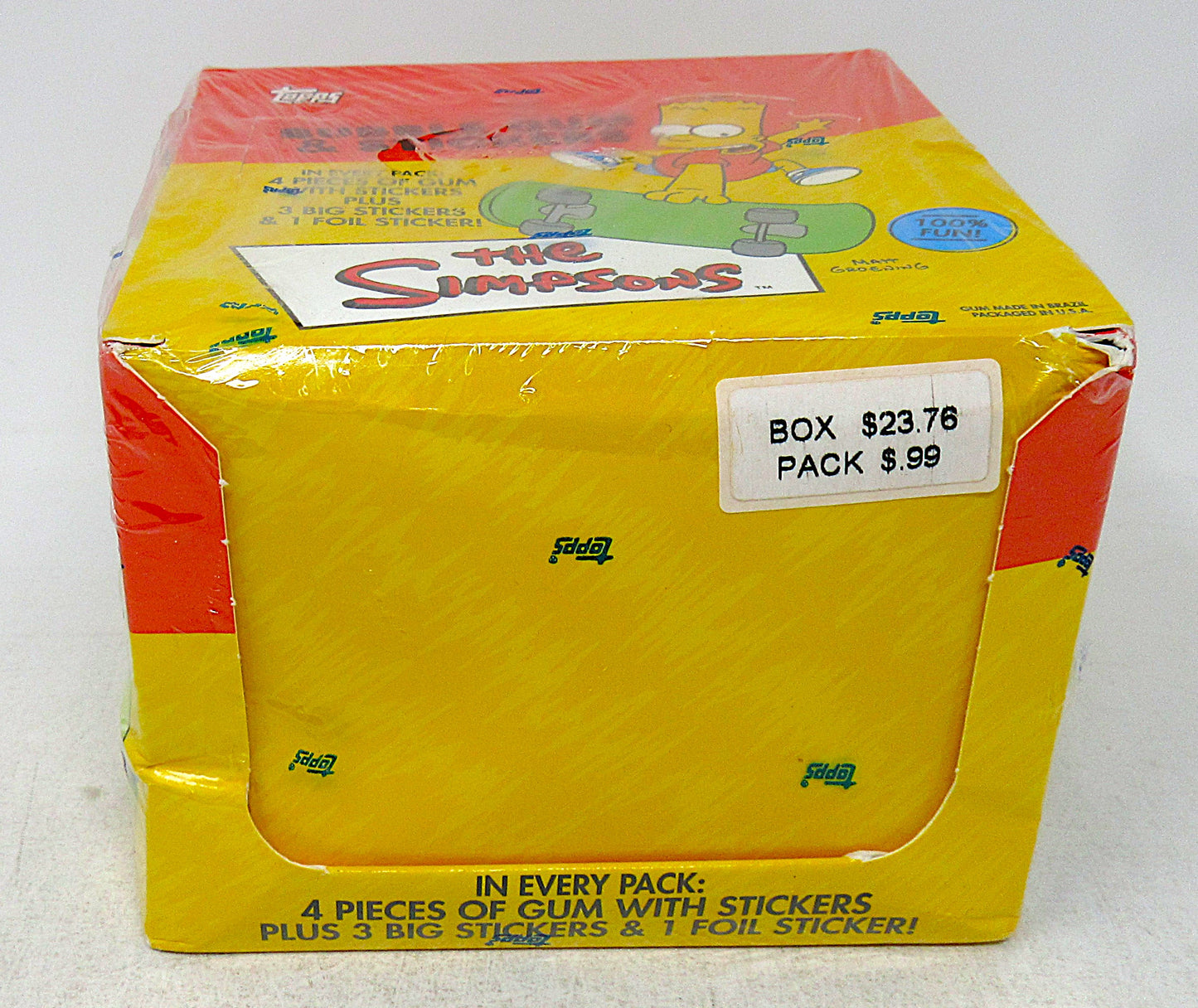 2002 Topps The Simpsons Unopened Stickers Box (24/4+3+1)