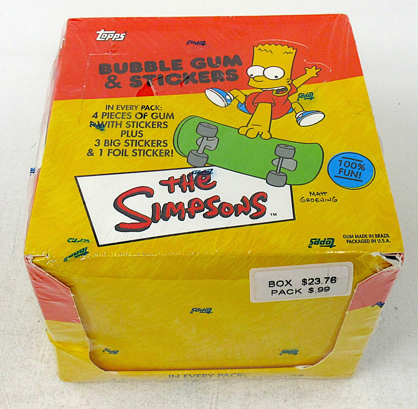 2002 Topps The Simpsons Unopened Stickers Box (24/4+3+1)