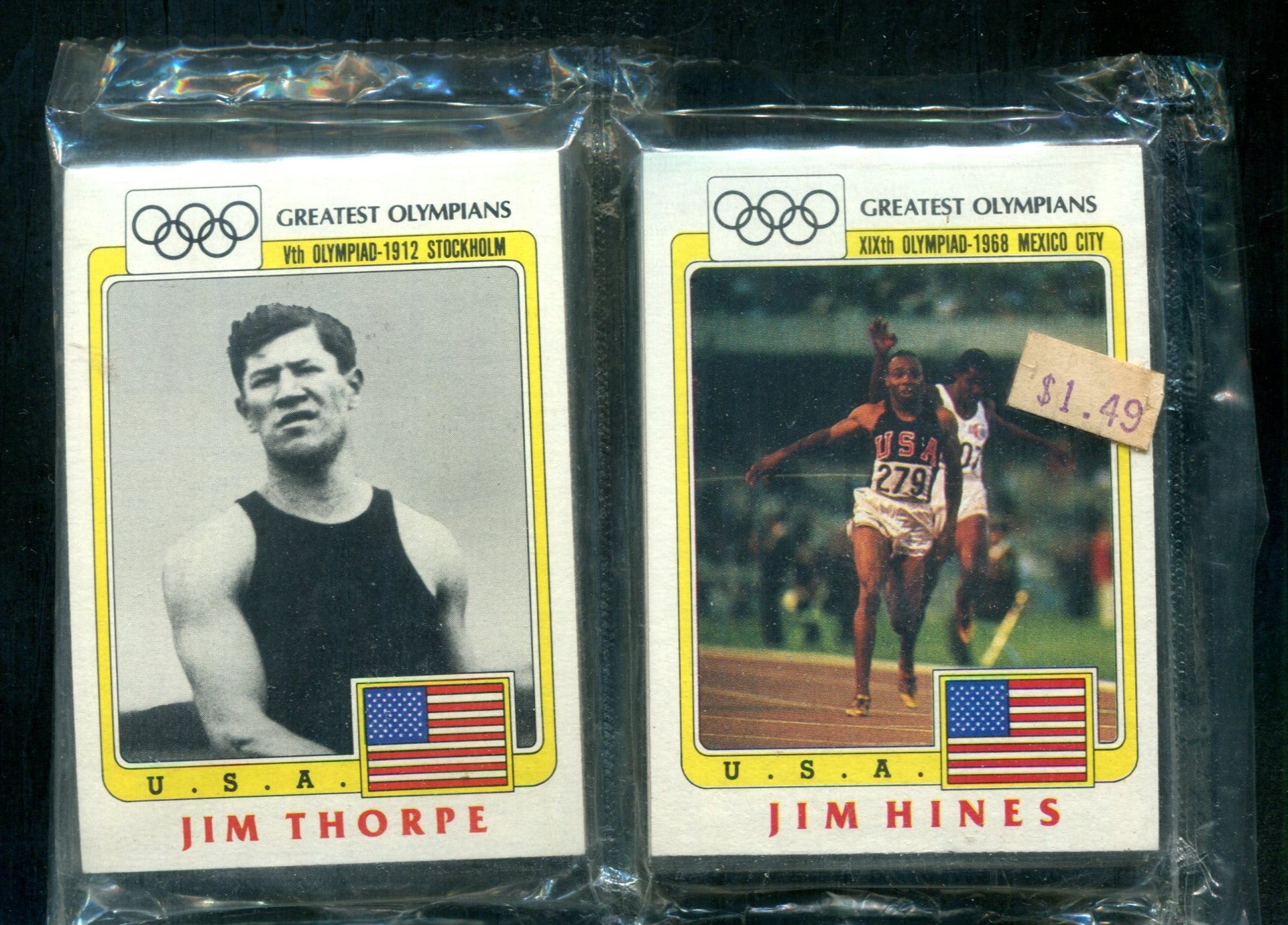 1983 Topps Finder Image Greatest Olympians Unopened Jumbo Pack (36)