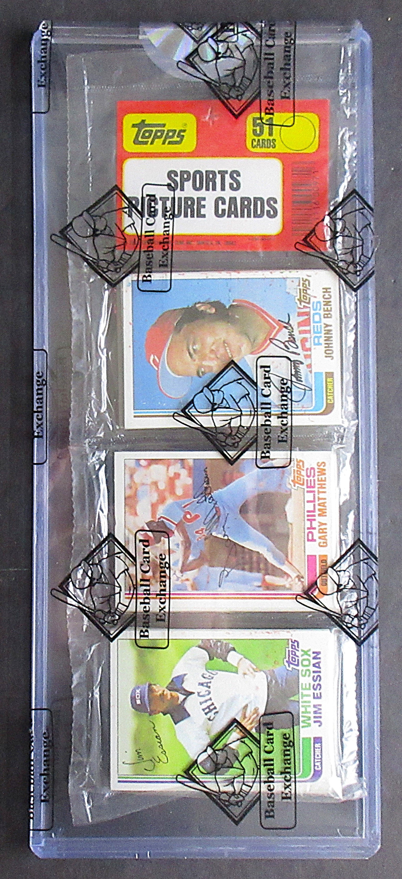1982 Topps Baseball Unopened Rack Pack (Johnny Bench Top) (BBCE) (27355)