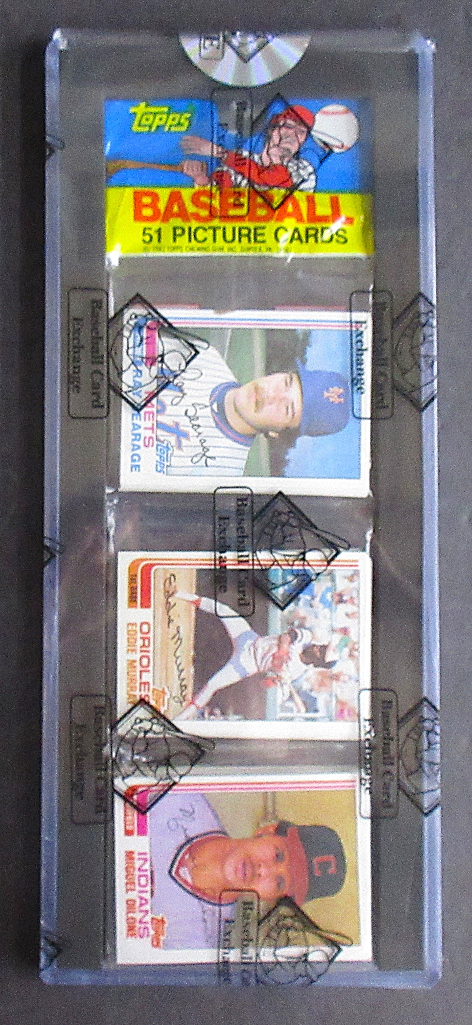 1982 Topps Baseball Unopened Rack Pack (E. Murray Top L. Smith Back) (BBCE) (27361)
