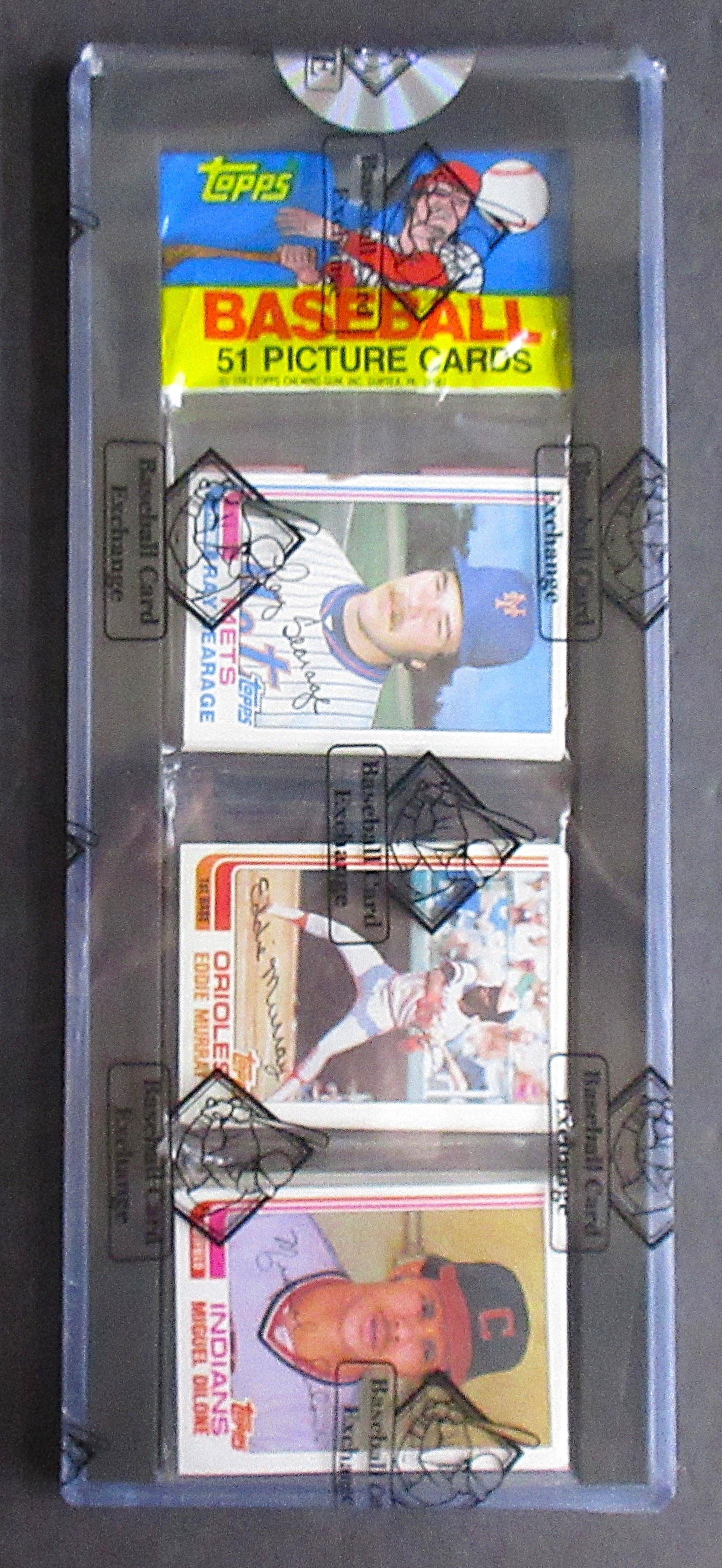 1982 Topps Baseball Unopened Rack Pack (E. Murray Top L. Smith Back) (BBCE) (27361)