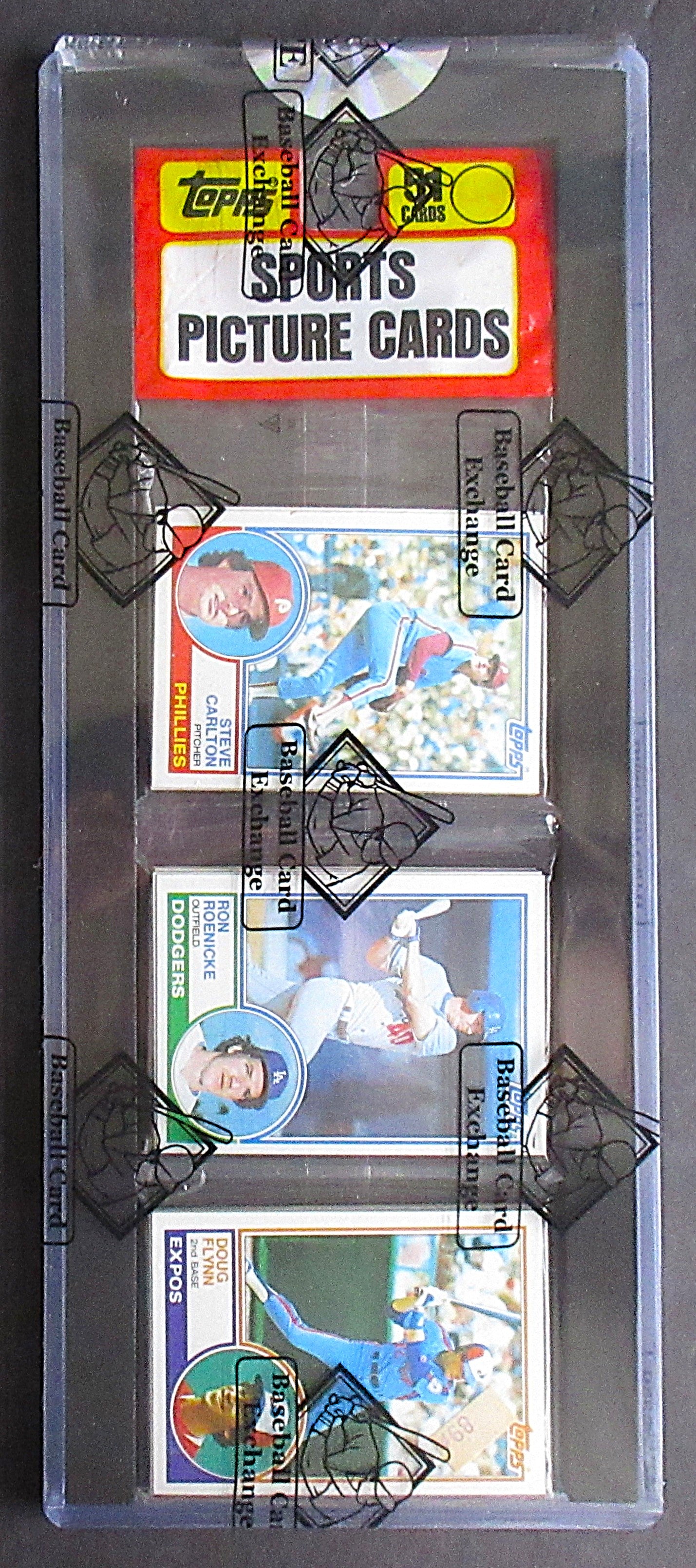 1983 Topps Baseball Unopened Rack Pack (Steve Carlton Top) (BBCE) (27364)