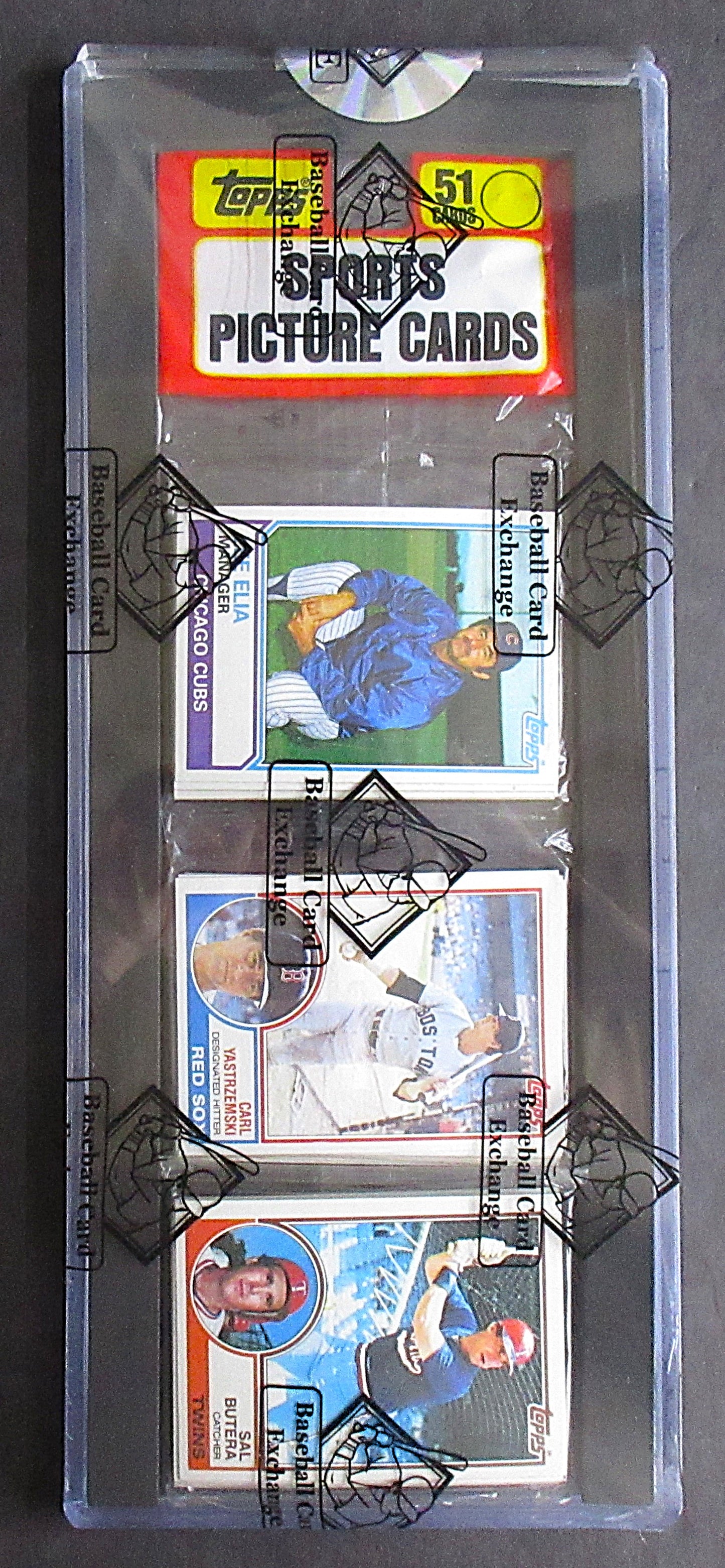 1983 Topps Baseball Unopened Rack Pack (C. Yastrzemski Top R. Yount Back) (BBCE) (27368)