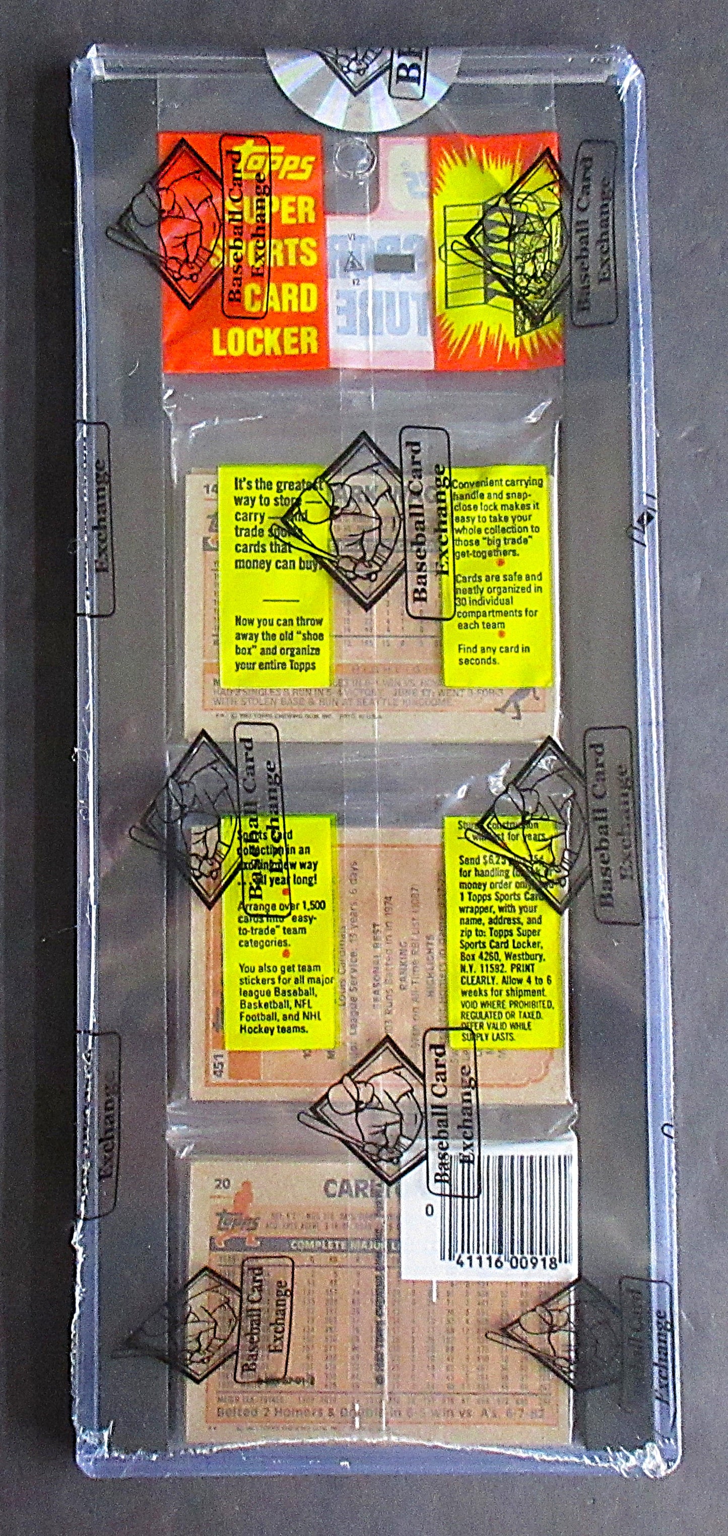 1983 Topps Baseball Unopened Rack Pack (G. Brett Top C. Fisk Back) (BBCE) (27369)