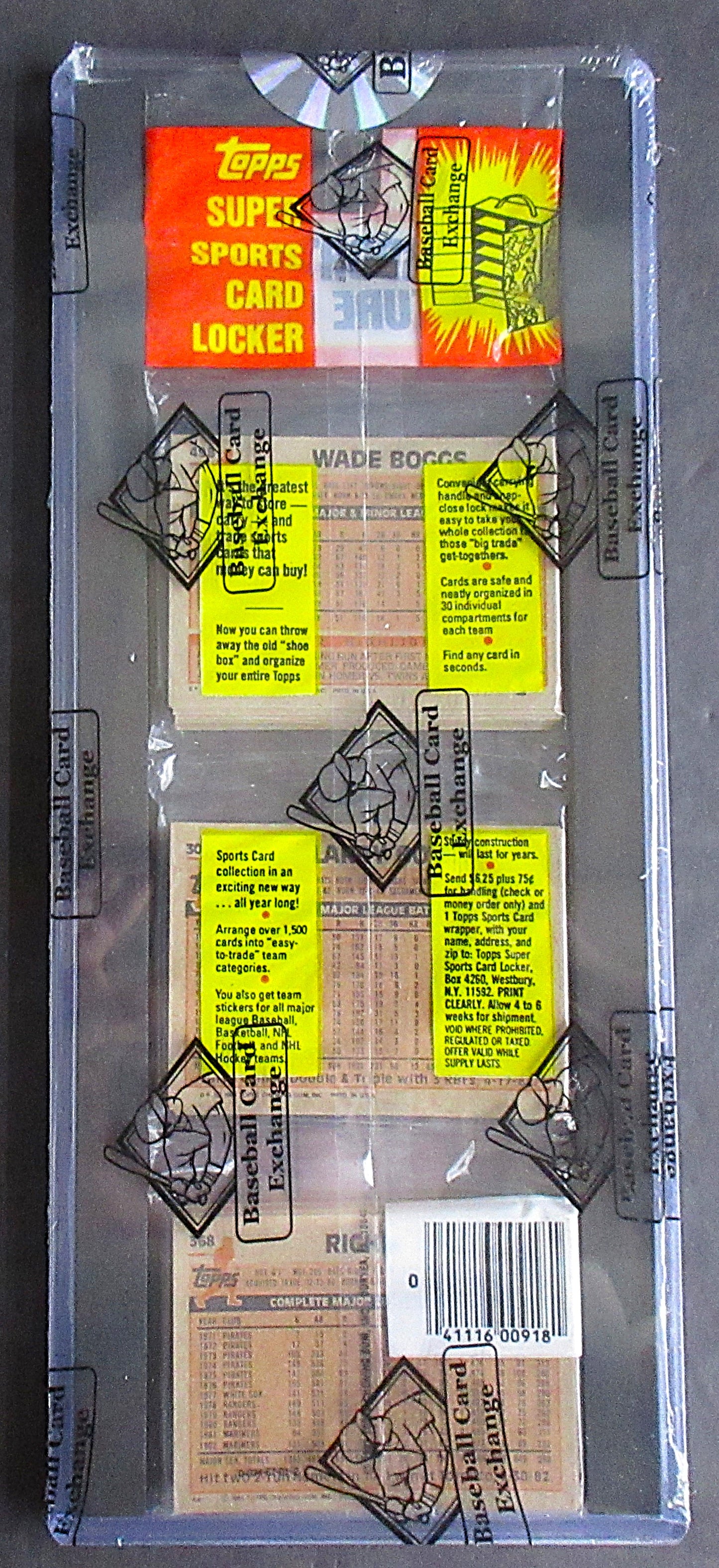 1983 Topps Baseball Unopened Rack Pack (Wade Boggs RC Back) (BBCE) (27370)