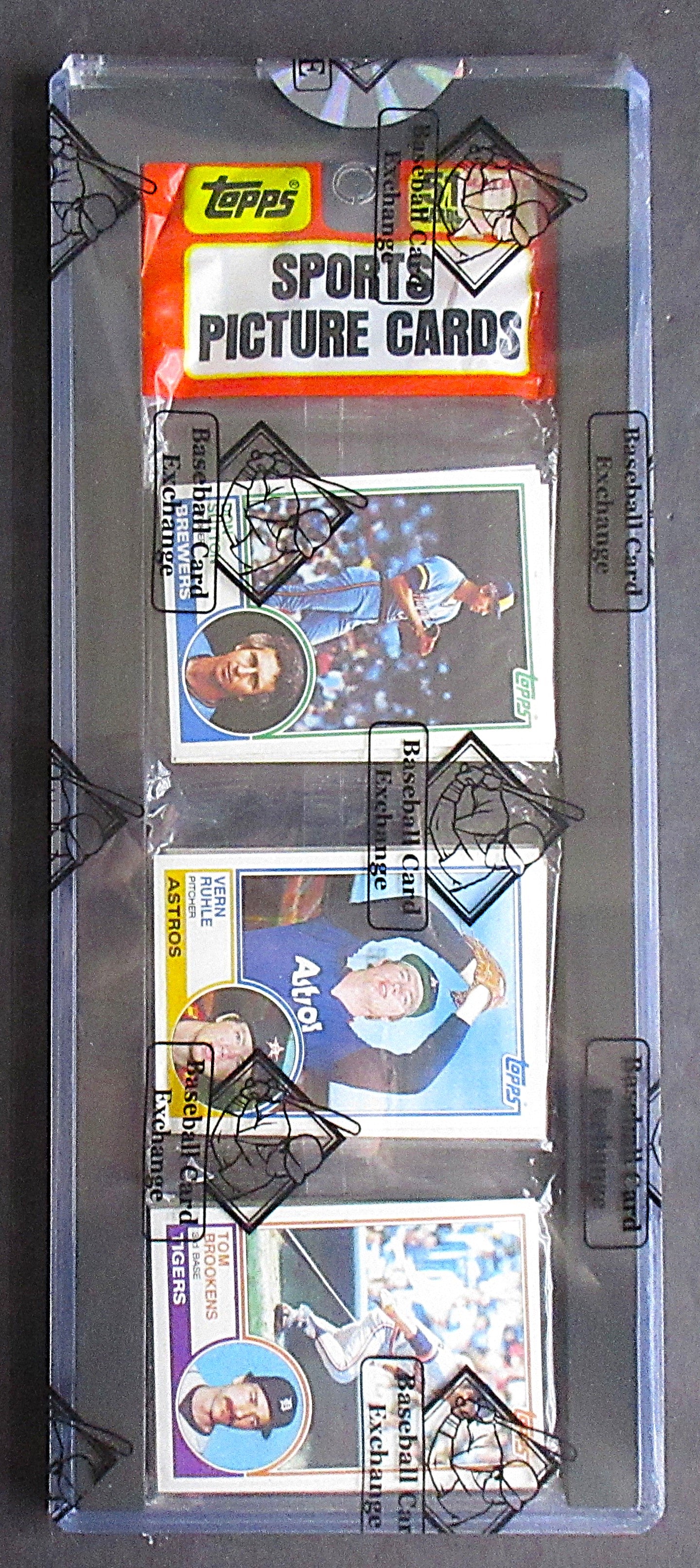 1983 Topps Baseball Unopened Rack Pack (Wade Boggs RC Back) (BBCE) (27371)