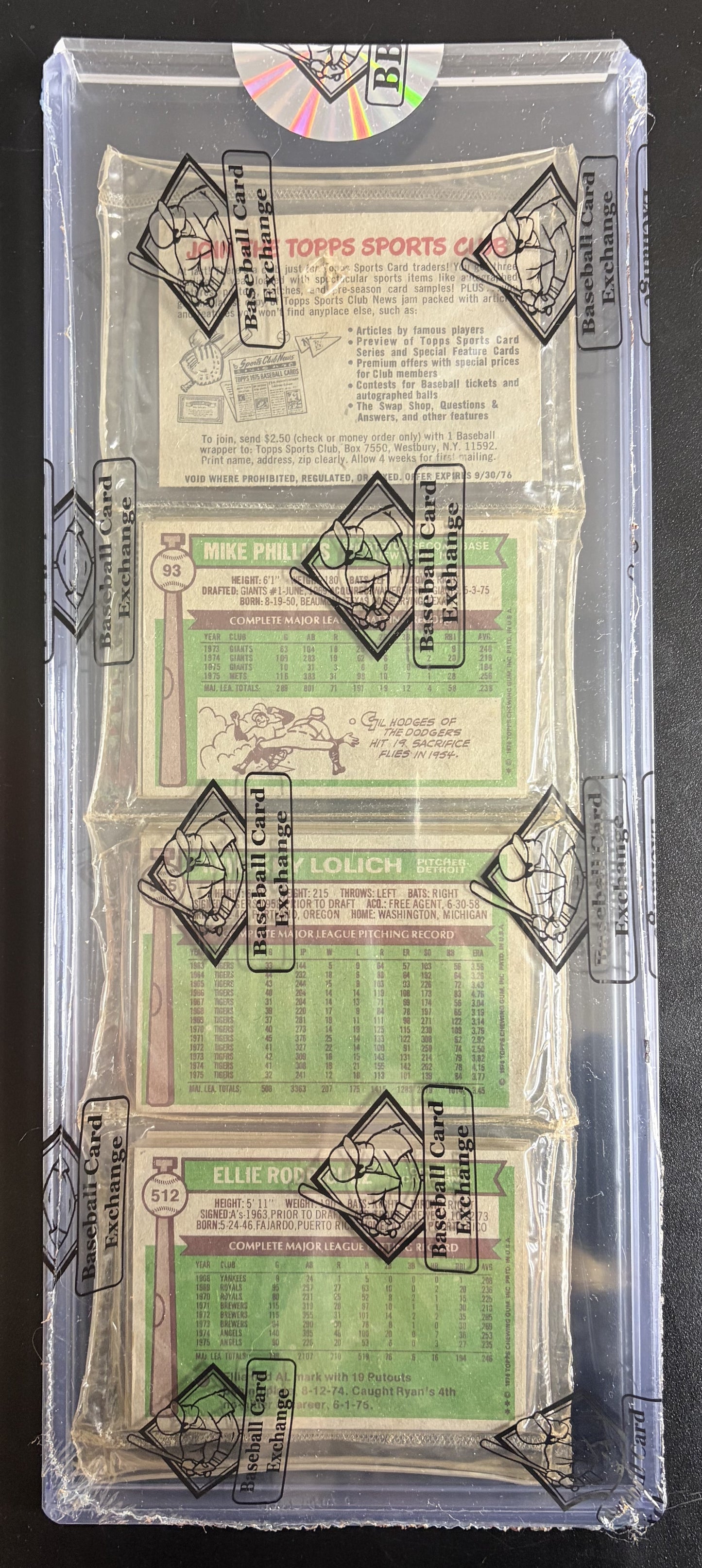 1976 Topps Baseball Unopened Rack Pack (BBCE) (27381)