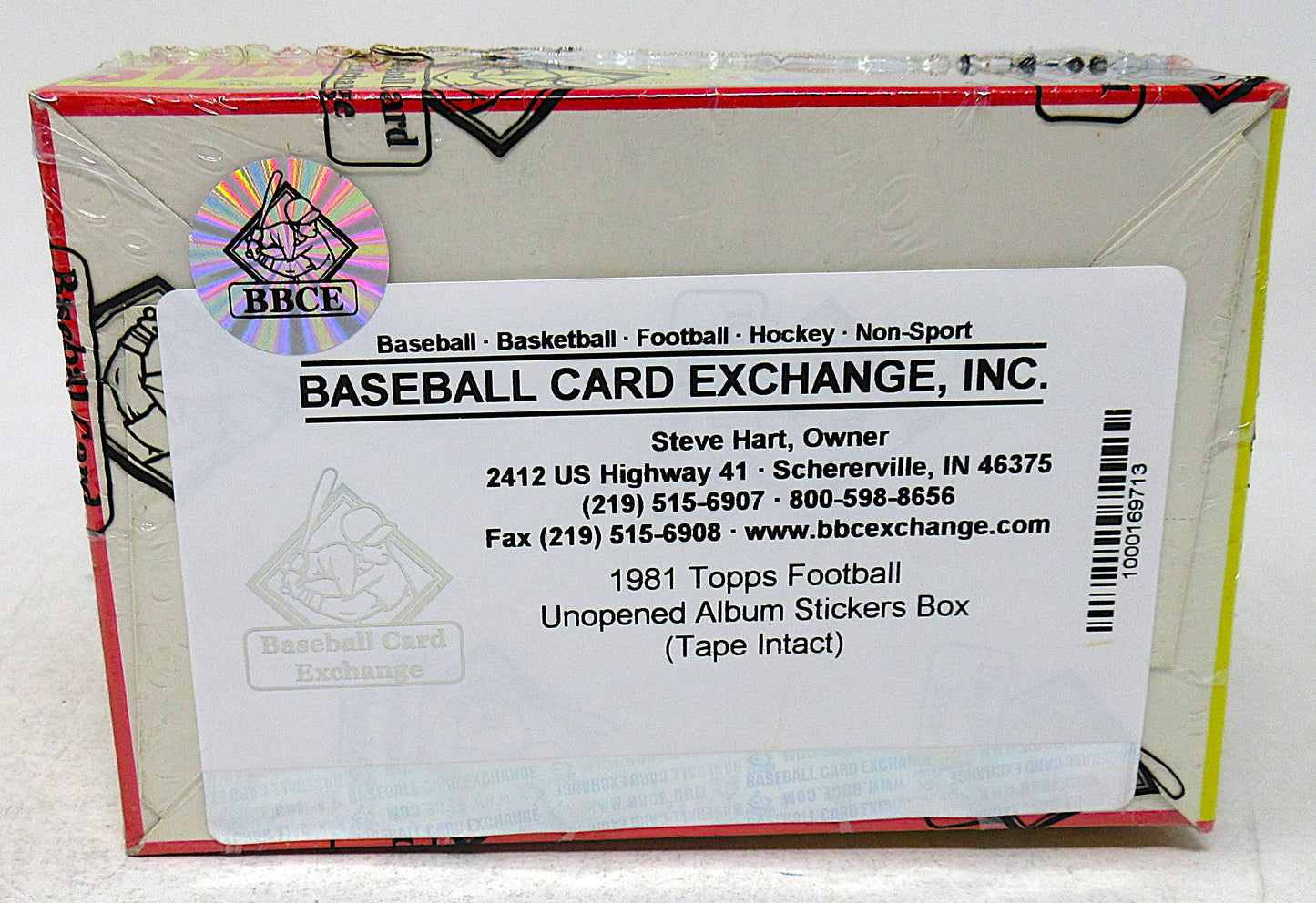1981 Topps Football Album Stickers Unopened Box (Tape Intact) (BBCE)