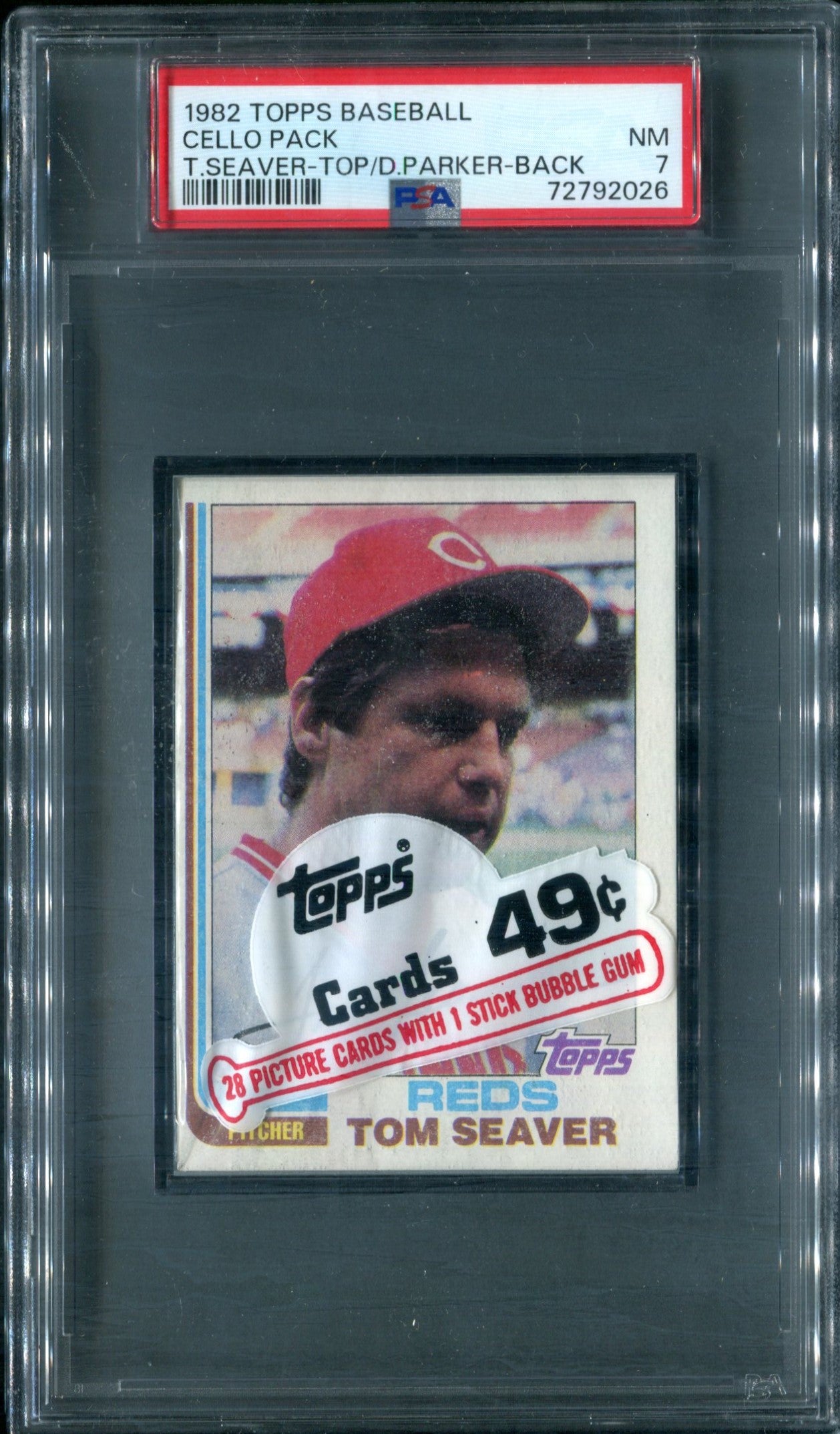 1982 Topps Baseball Unopened Cello Pack PSA 7 Tom Seaver Top /  Parker Back *2026