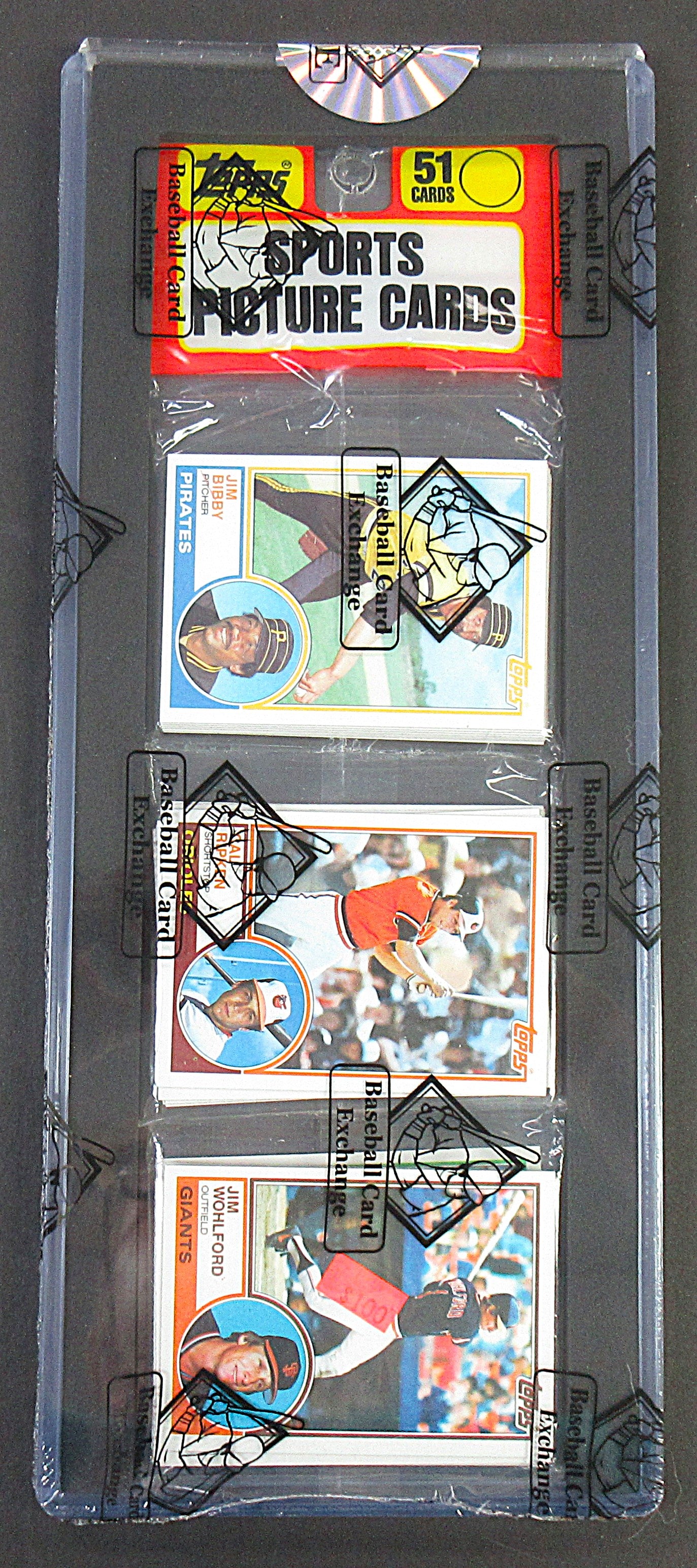1983 Topps Baseball Unopened Rack Pack (Cal Ripken Jr. Top) (BBCE) (27770)