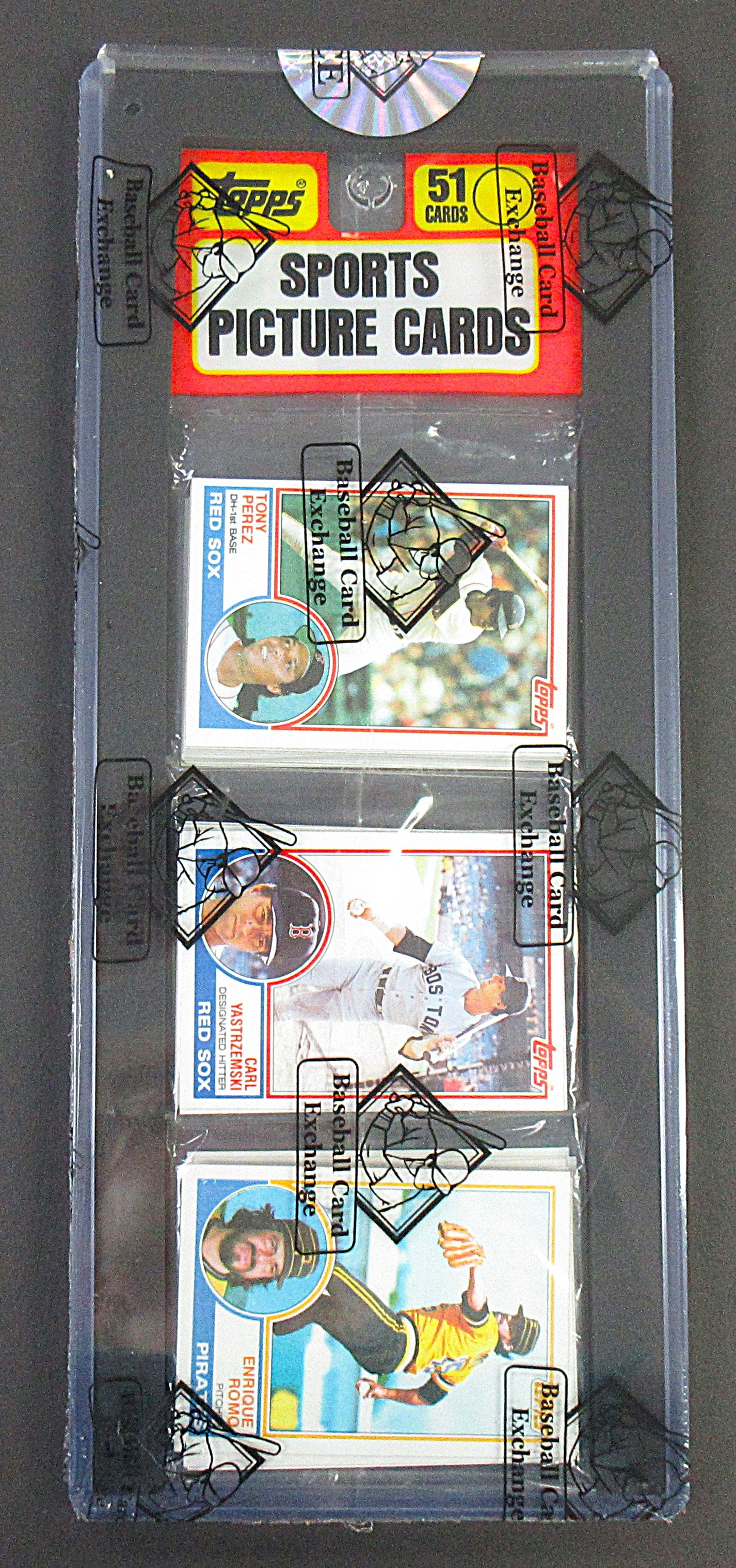 1983 Topps Baseball Unopened Rack Pack (Carl Yastrzemski Top Tony Perez Top) (BBCE) (27772)