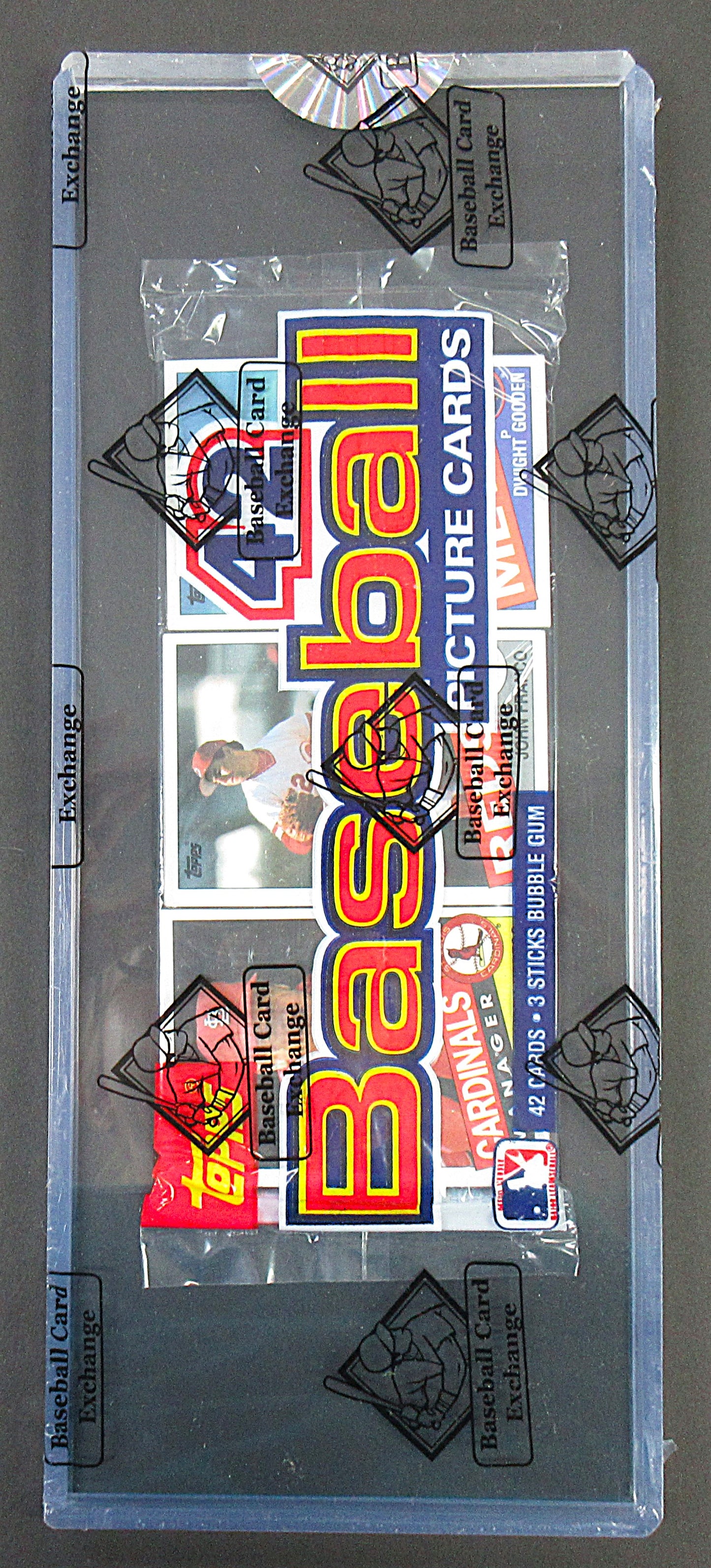 1985 Topps Baseball Unopened Grocery Rack Pack (Dwight Gooden Top) (BBCE) (27777)