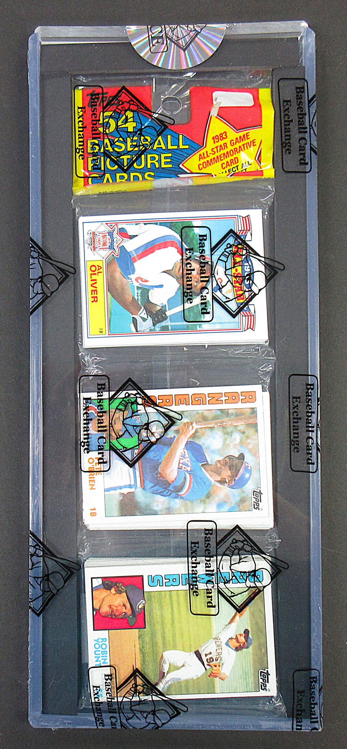 1984 Topps Baseball Unopened Rack Pack (Robin Yount Top) (BBCE) (27779)