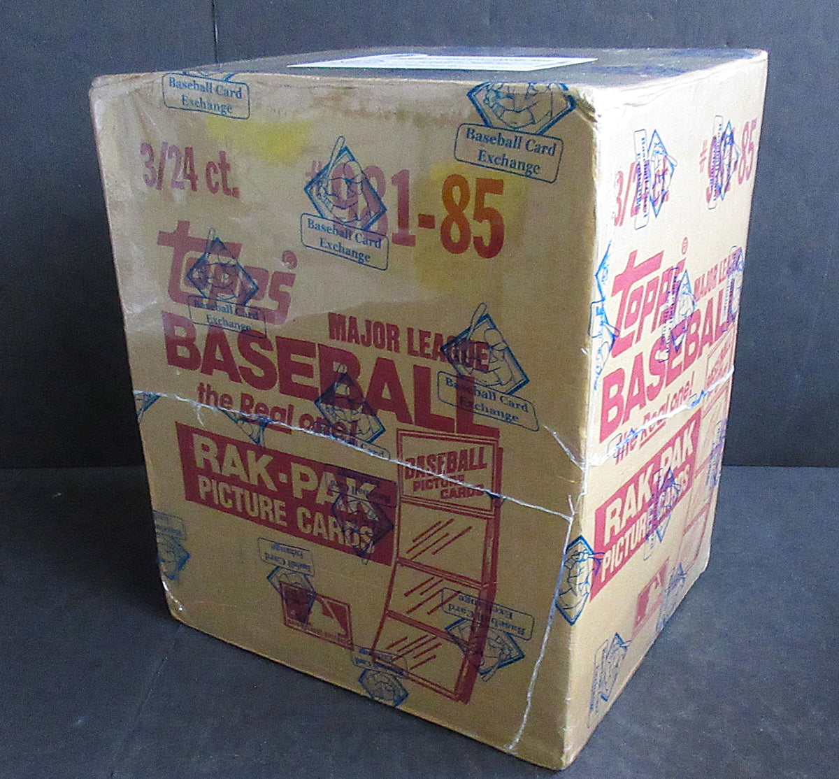 1985 Topps Baseball Factory Sealed Rack Case (3 Box) (BBCE) (A6008)