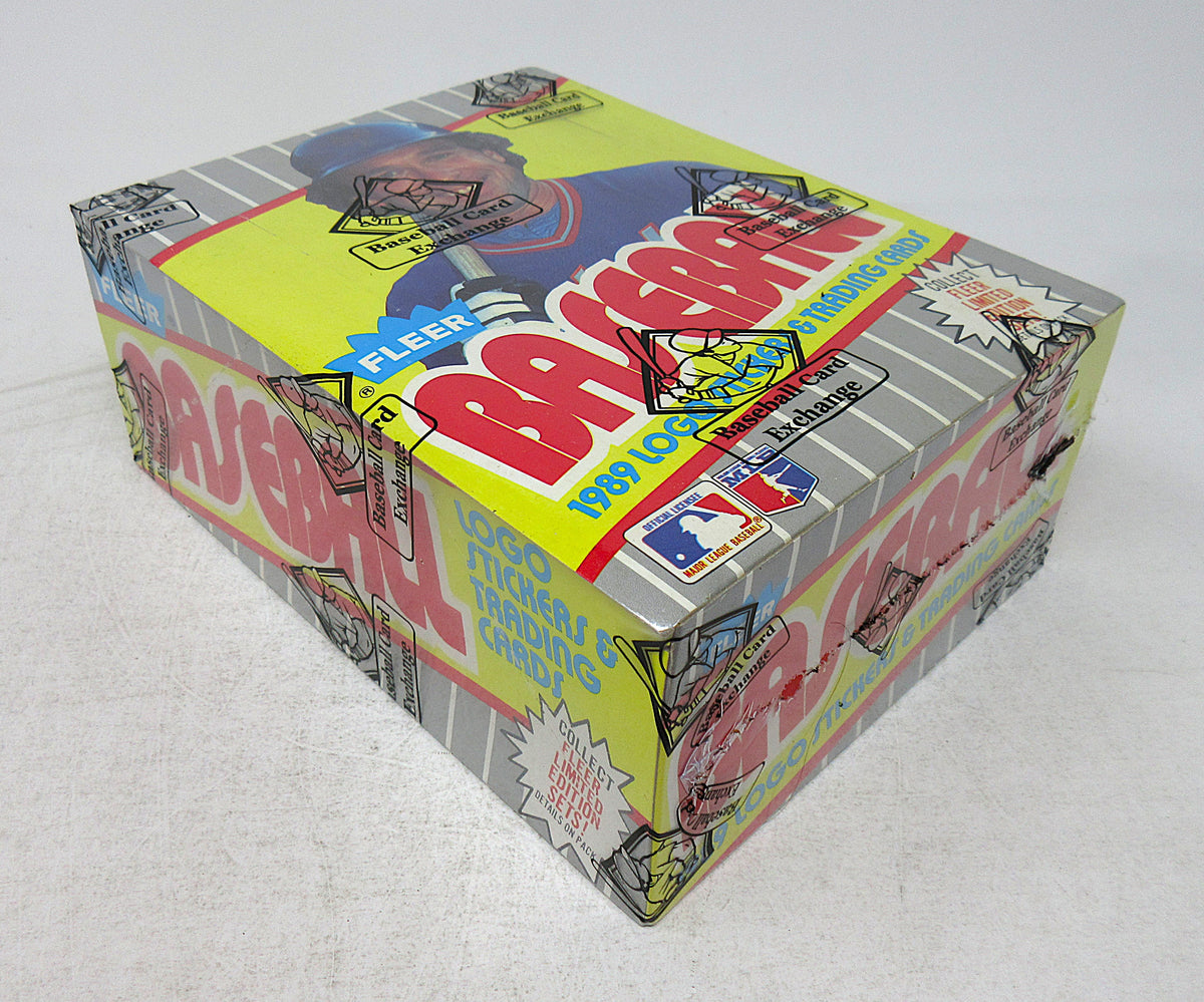 1989 Fleer Baseball Unopened Wax Box (FASC) (Code 83342)