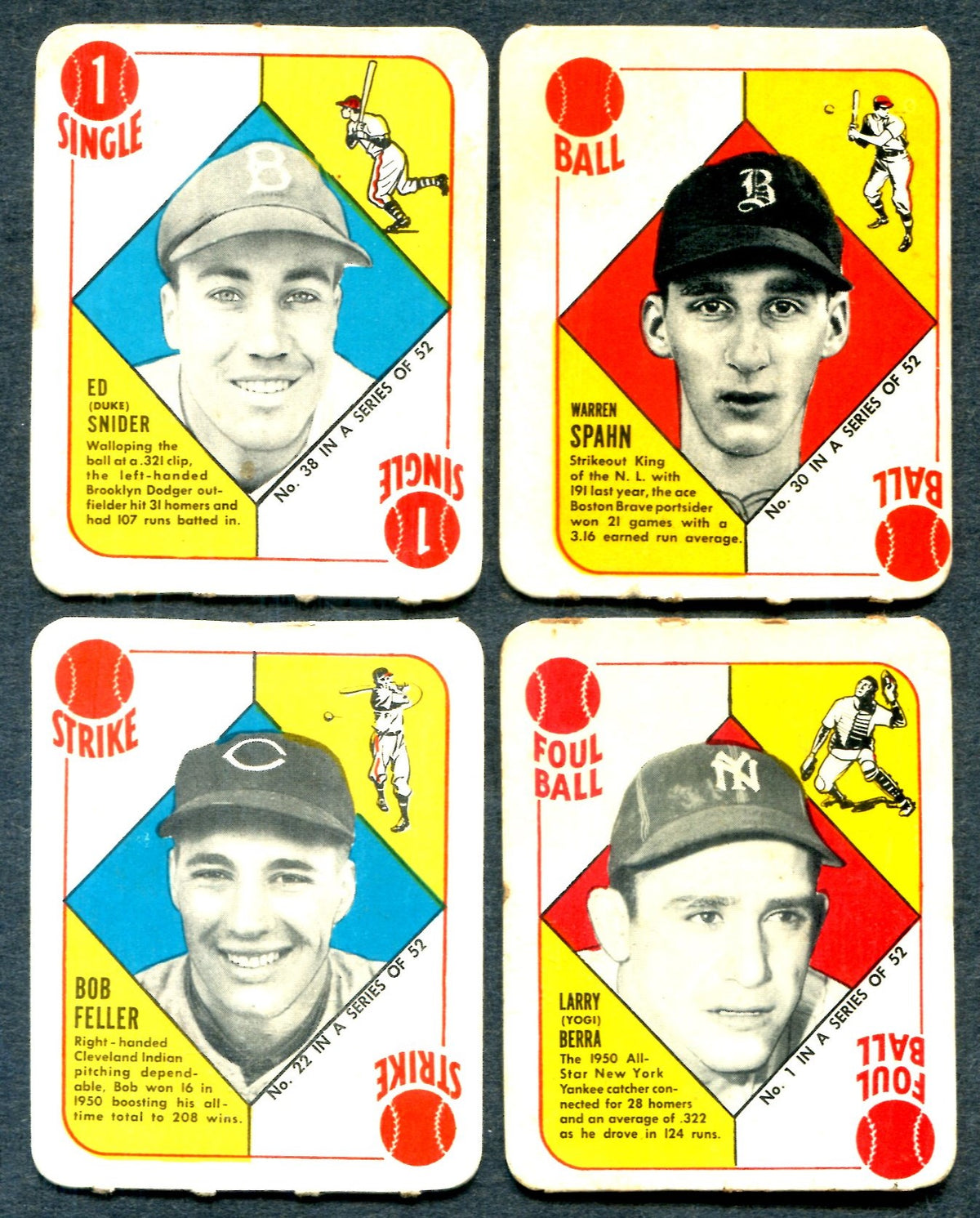 1951 Topps Baseball Red Back Complete Set EX NM (52) (26-117)