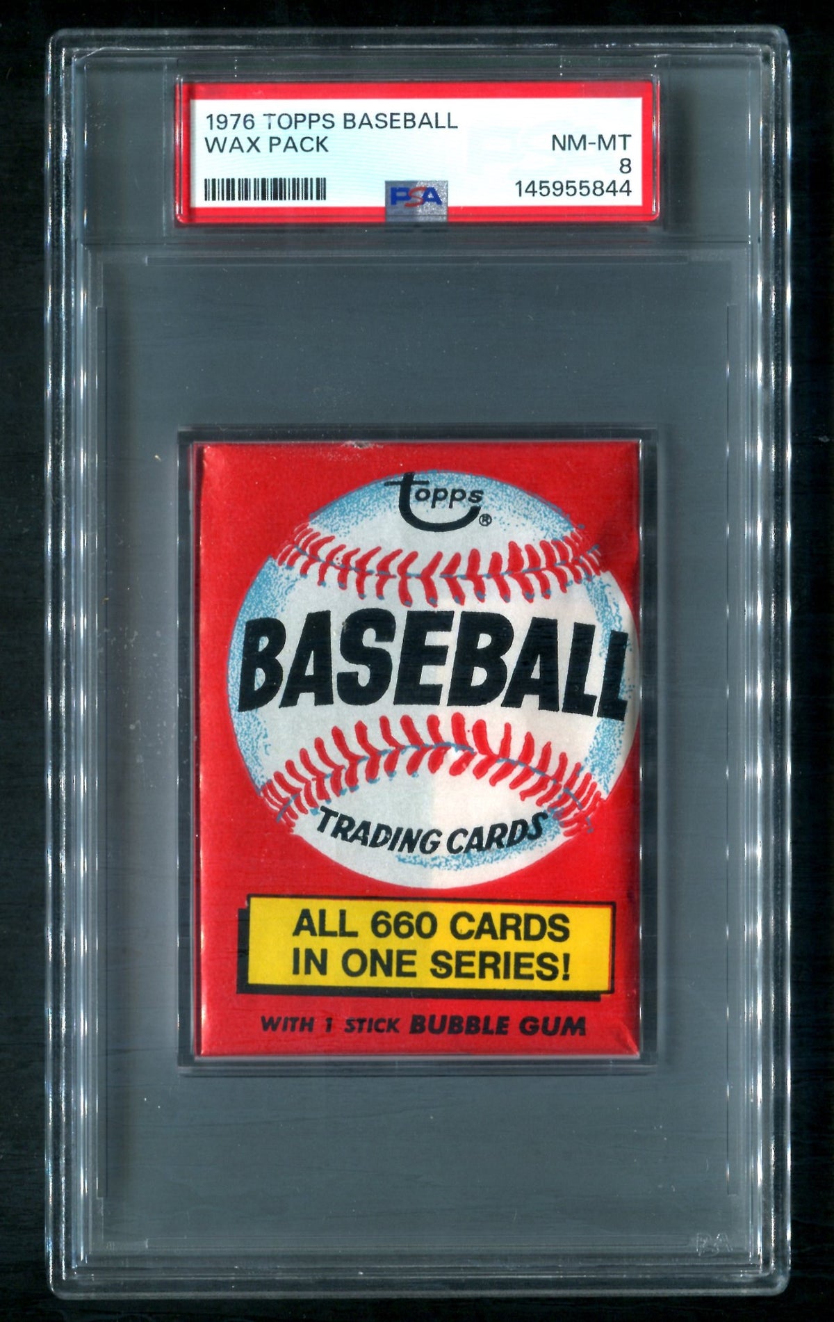 1976 Topps Baseball Unopened Wax Pack PSA 8 *5844 (Read)