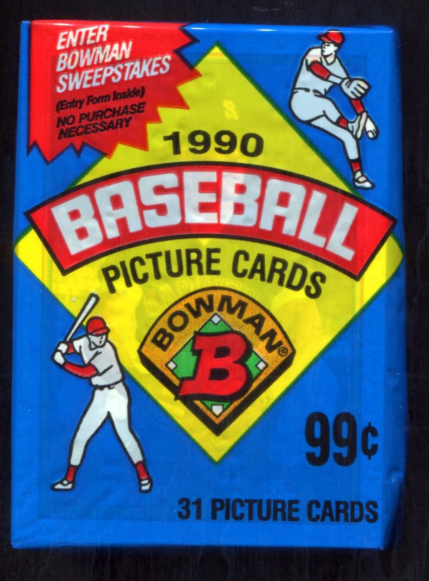 1990 Bowman Baseball Unopened Cello Pack (Pre-Priced) (31)