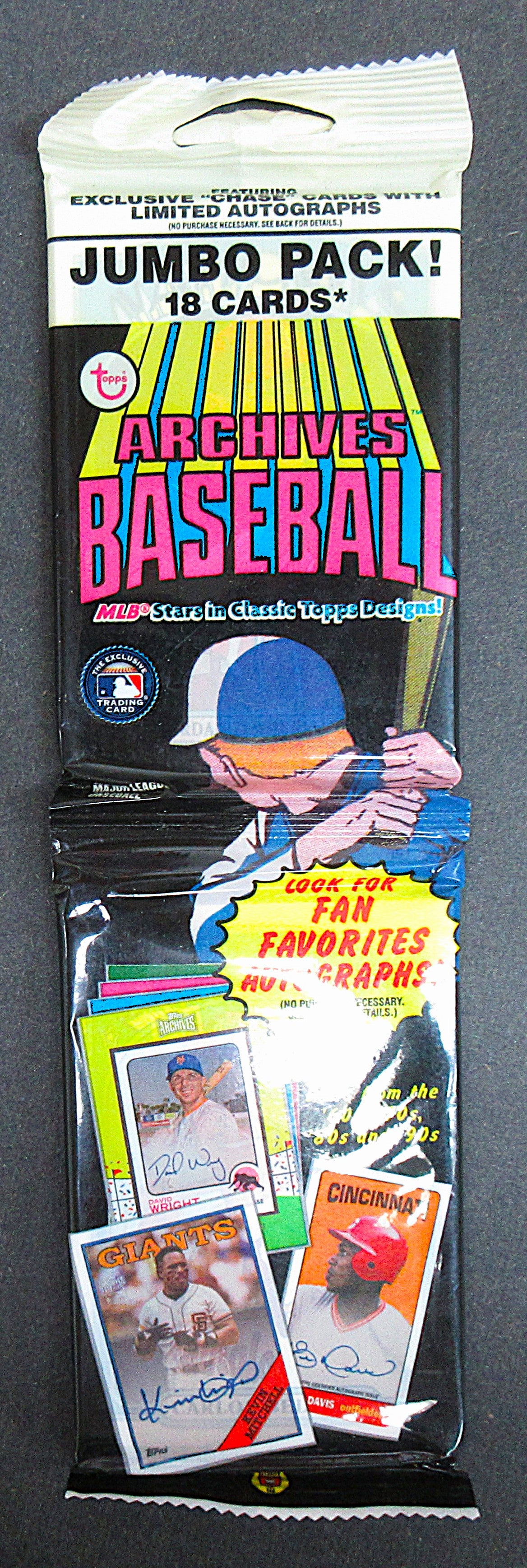 2013 Topps Archives Baseball Unopened Jumbo Hanger Pack (18)