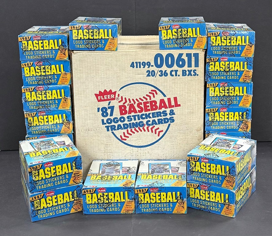 1987 Fleer Baseball Wax Case (20 Box) (BBCE)