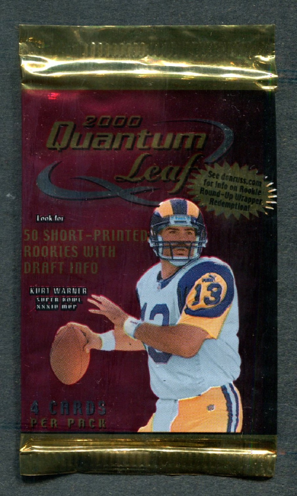 2000 Leaf Quantum Football Unopened Pack (Retail)