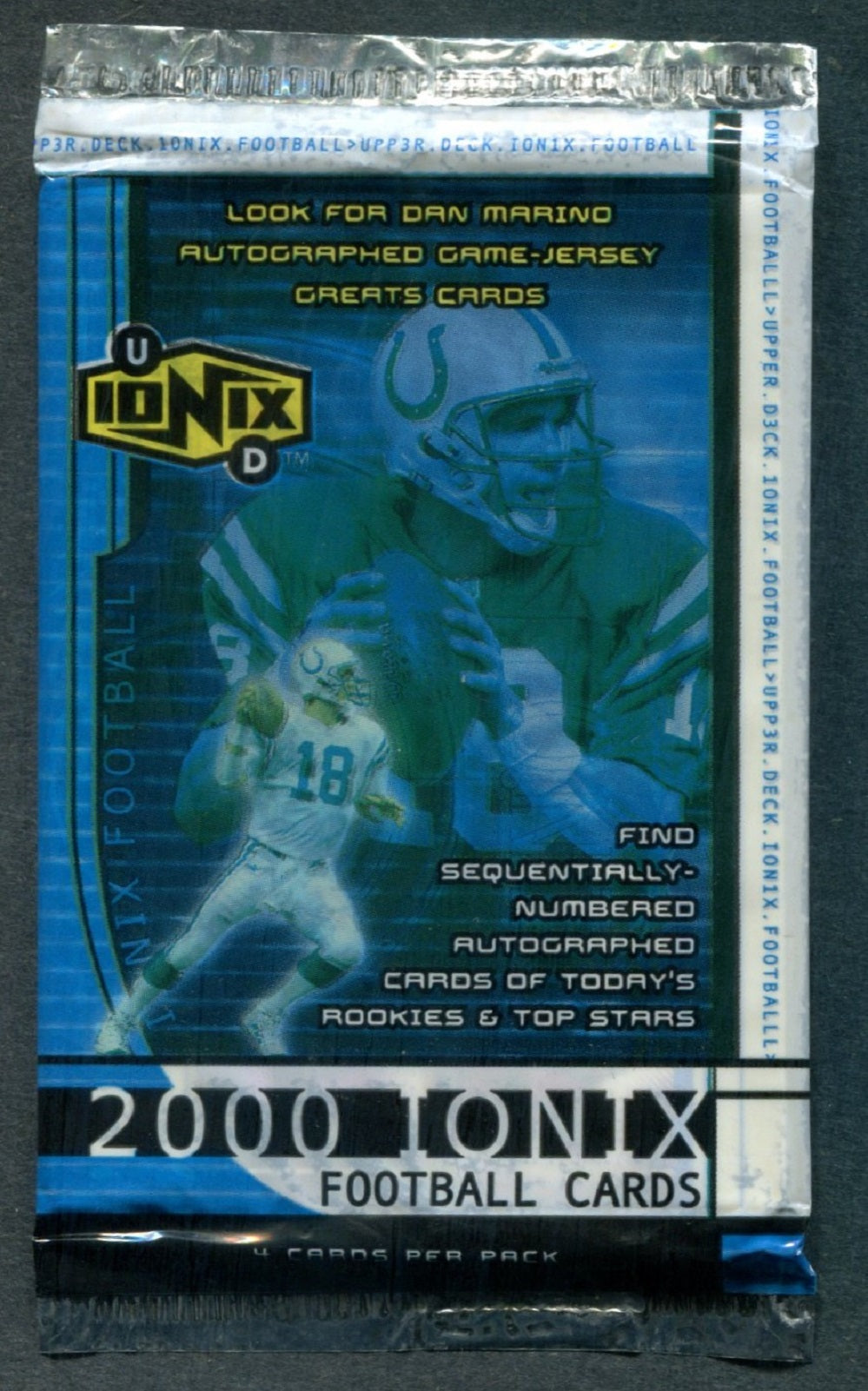 2000 Upper Deck Ionix Football Unopened Pack (Hobby)