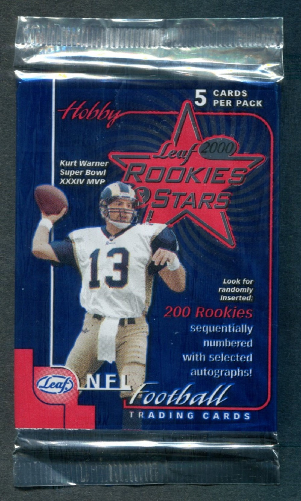 2000 Leaf Rookies & Stars Football Unopened Pack (Hobby)