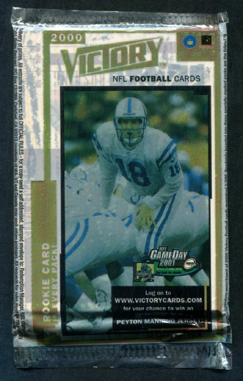 2000 Upper Deck Victory Football Unopened Pack (Hobby)