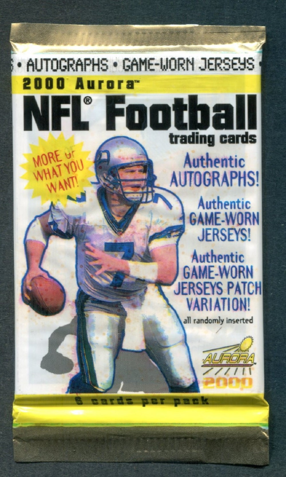 2000 Pacific Aurora Football Unopened Pack (Hobby)