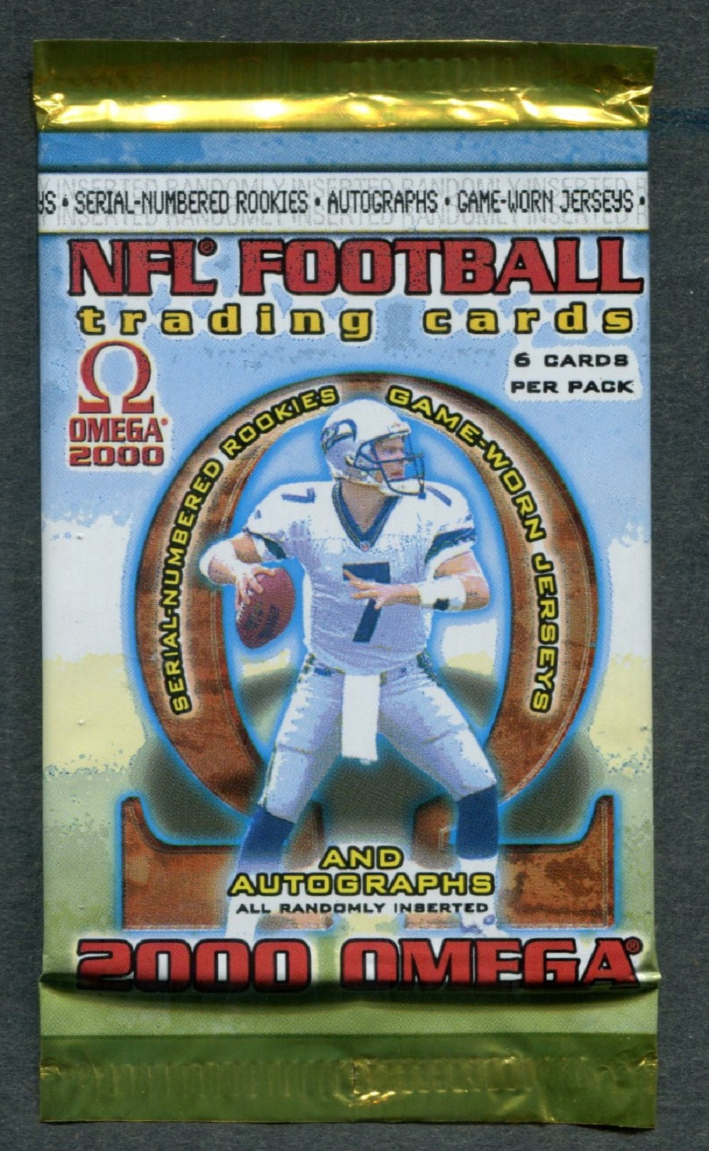 2000 Pacific Omega Football Unopened Pack (Hobby)