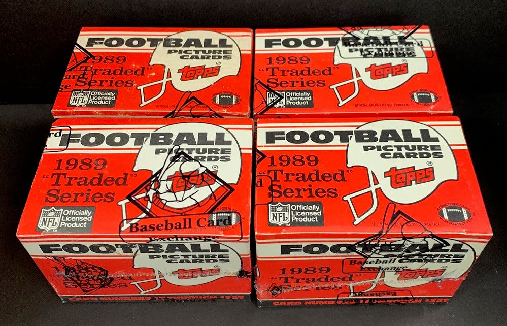 Flash Sale Friday:  (Lot of 4) 1989 Topps Football Traded Factory Sets (BBCE)