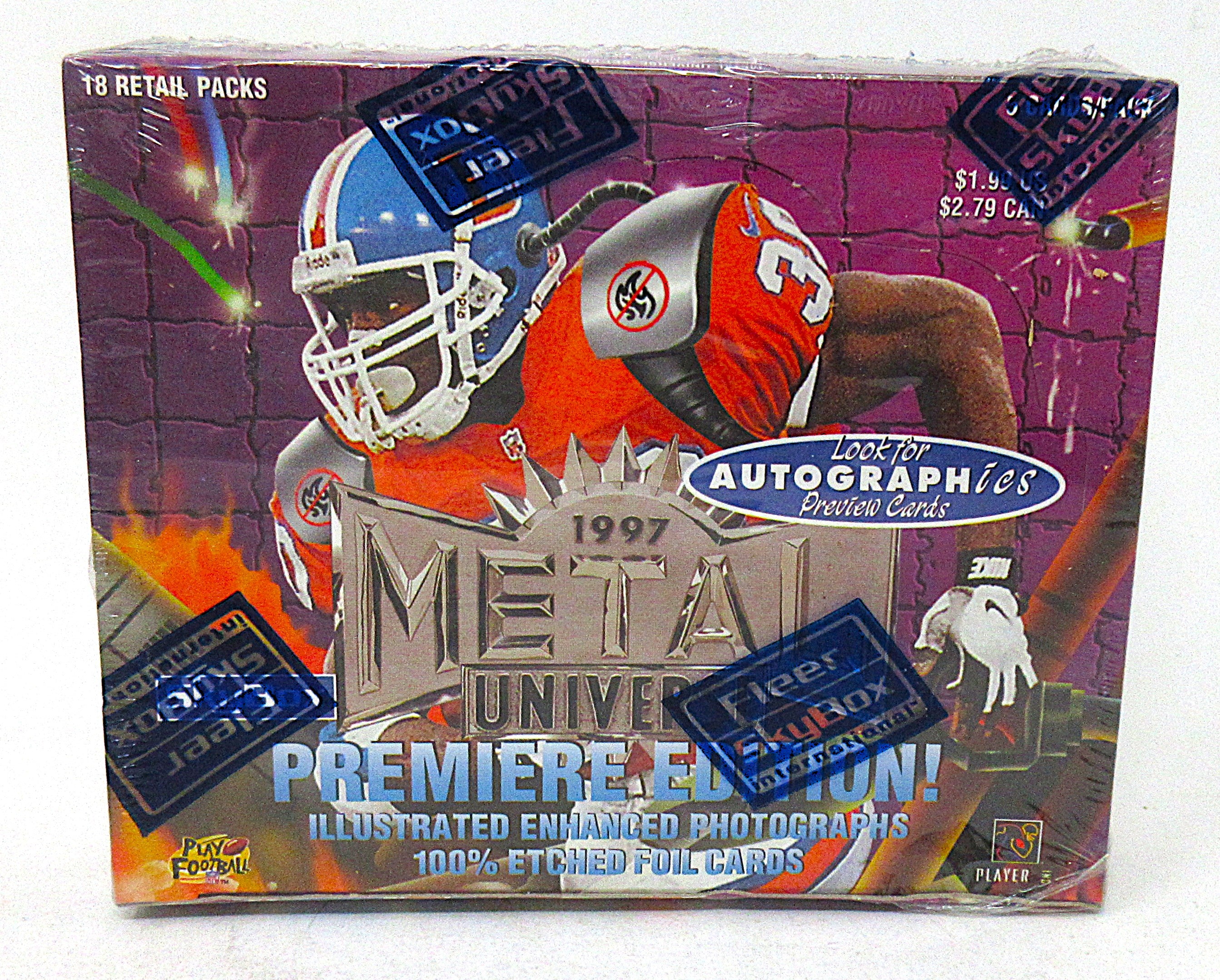 1997 Skybox Metal Universe Football Box (Retail) (18/5)