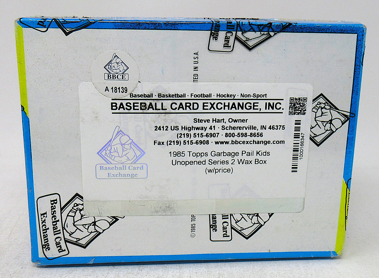 1985 Topps Garbage Pail Kids Unopened Series 2 Wax Box (w/ Price) (BBCE) (A18139)