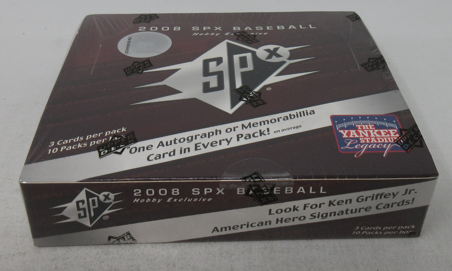 2008 Upper Deck SPX Baseball Box (Hobby) (10/3)