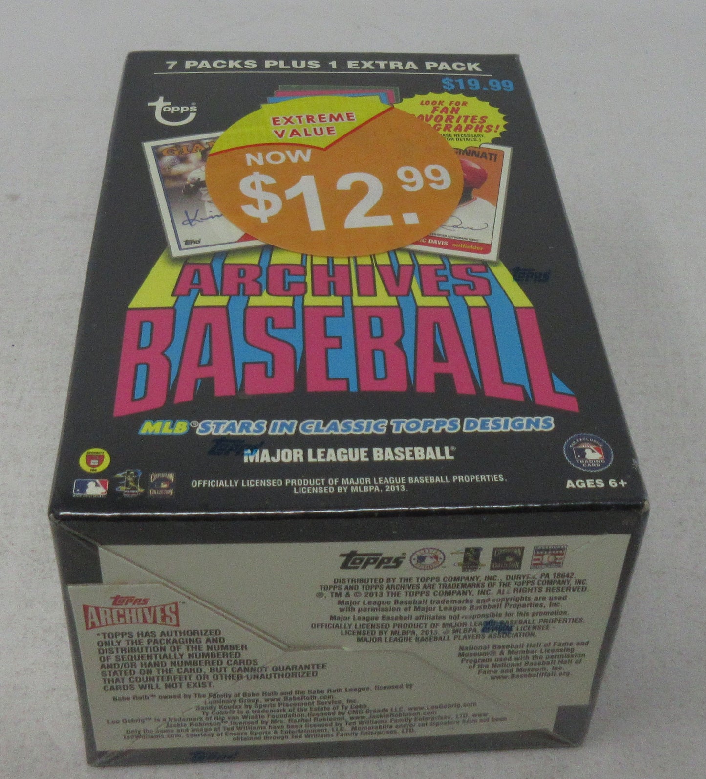2013 Topps Archives Baseball Blaster Box (8/8)