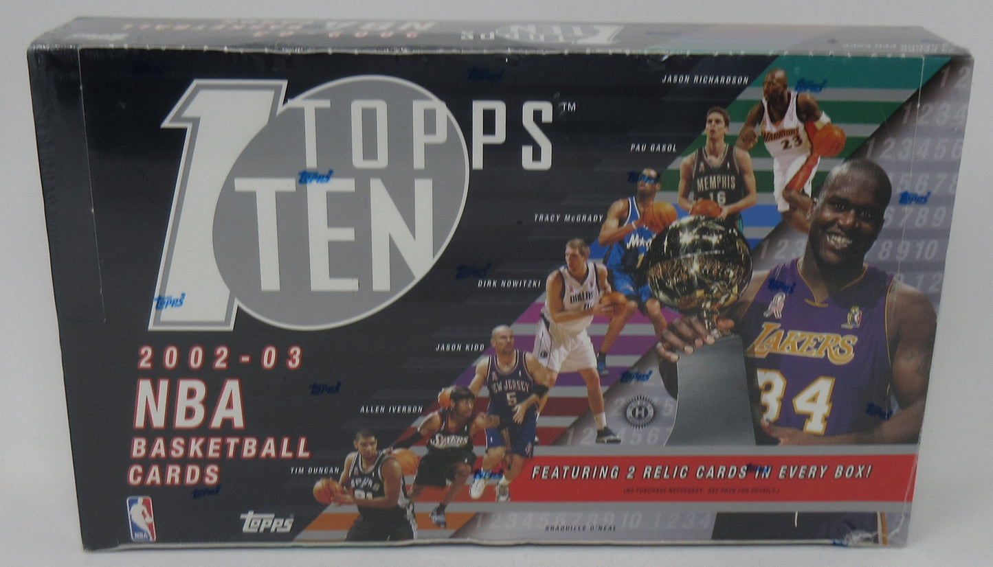 2002/03 Topps Ten Basketball Box (Hobby) (24/8)
