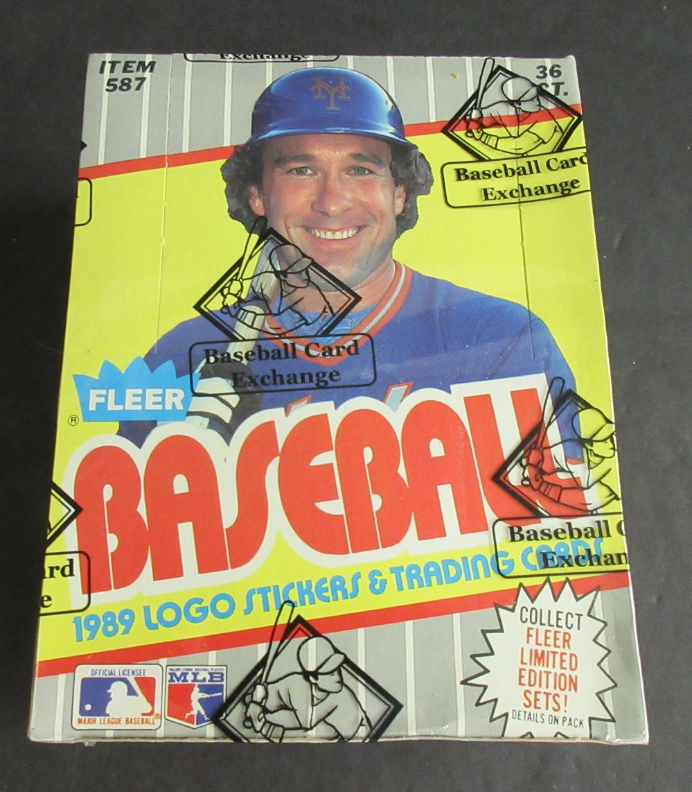 1989 Fleer Baseball Unopened Wax Box (FASC) (Code 8337)