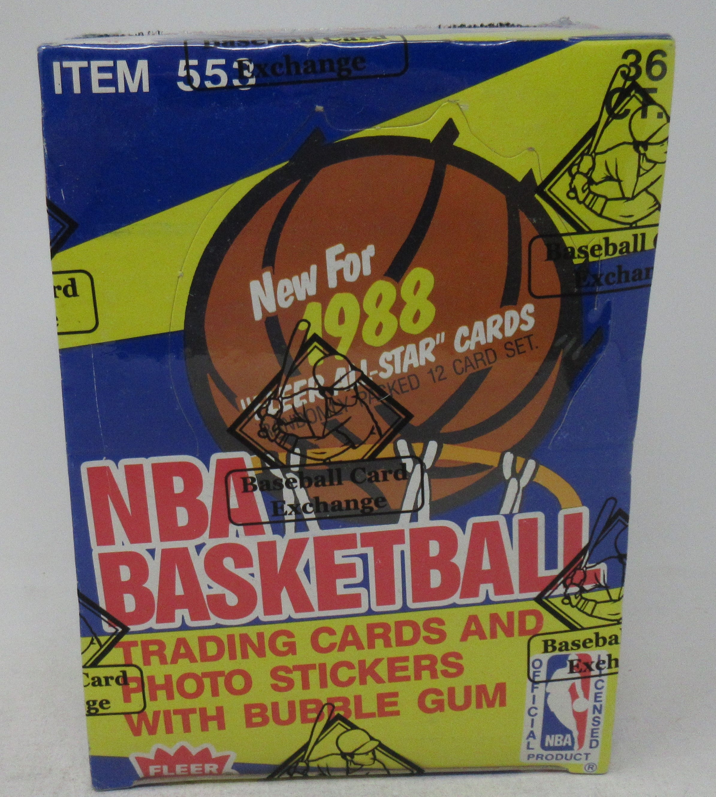 1988 1988/89 Fleer Basketball Unopened Wax Box (BBCE) (A18448)