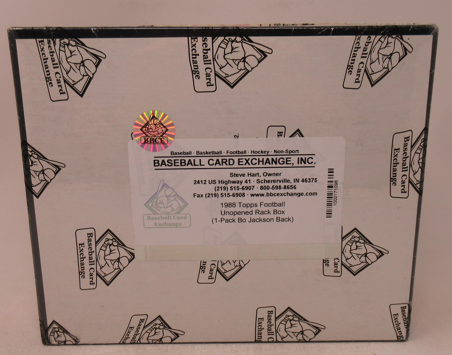 1988 Topps Football Unopened Rack Box (BBCE) (Bo Jackson Back)