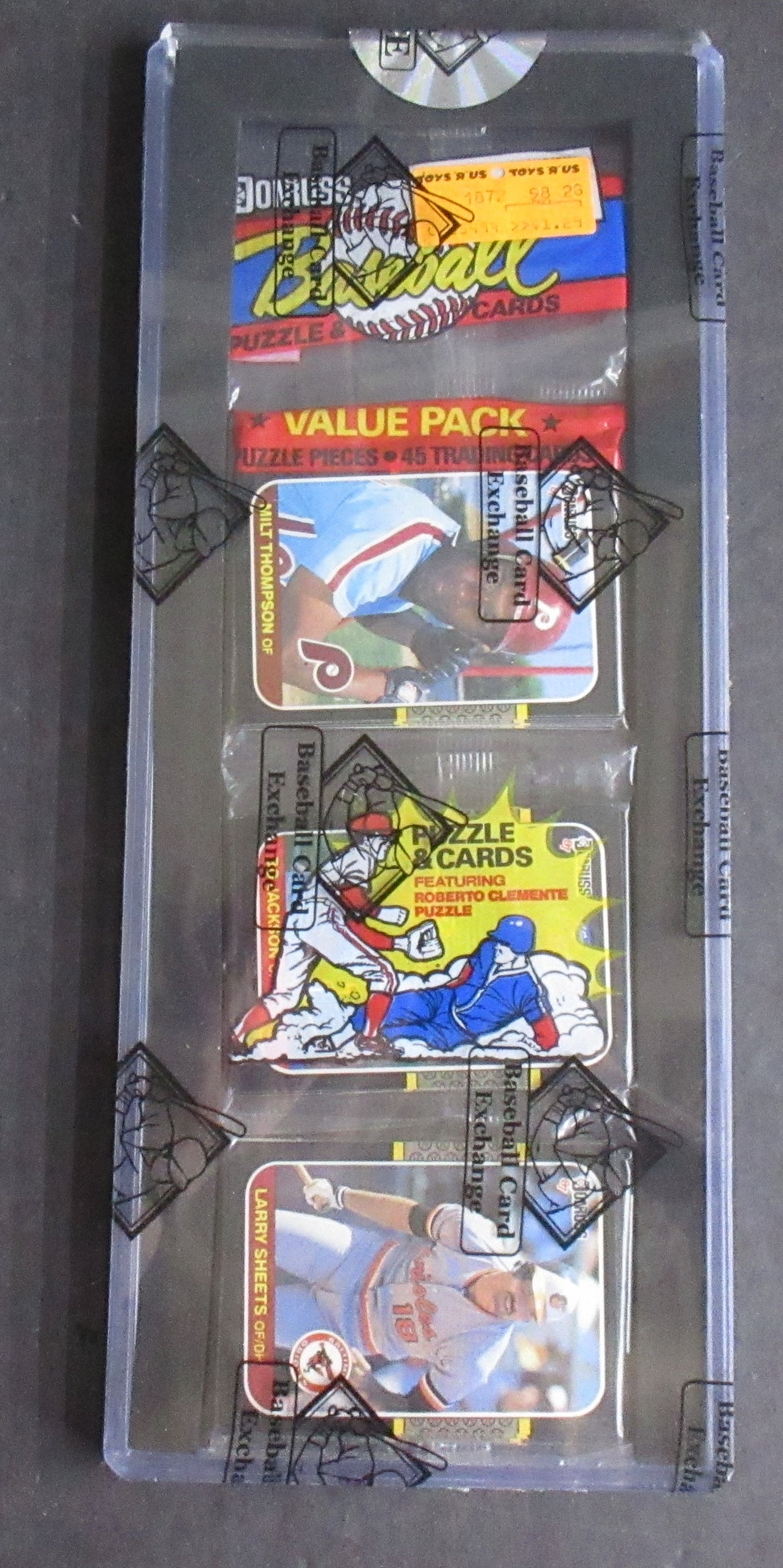 1987 Donruss Baseball Unopened Rack Pack (Bo Jackson Top) (BBCE) (27553)