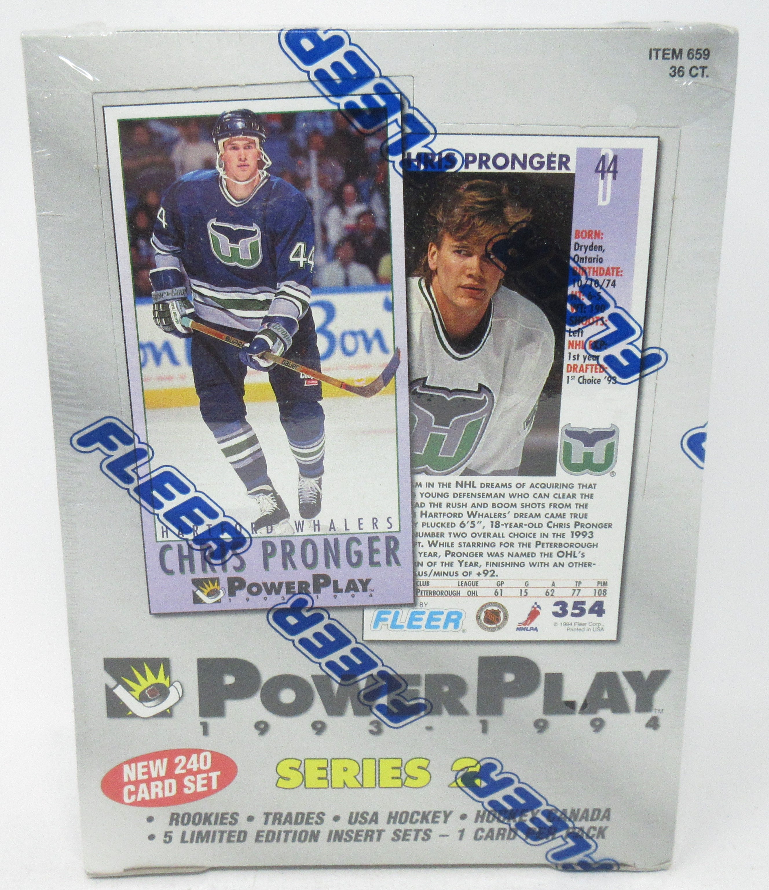 1993/94 Fleer Power Play Hockey Series 2 Box (36/12)