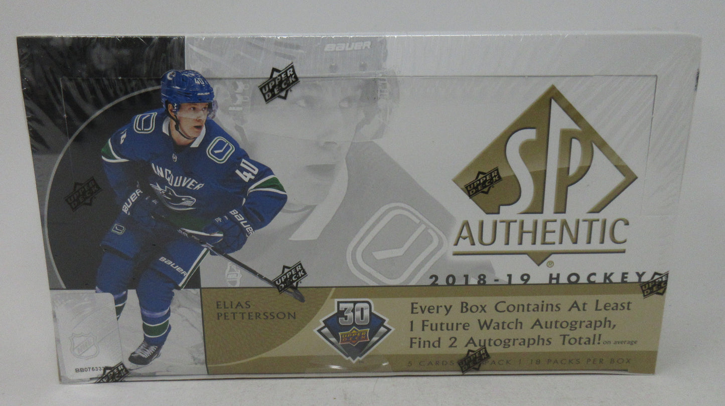 2018/19 Upper Deck SP Authentic Hockey Box (Hobby) (18/5)