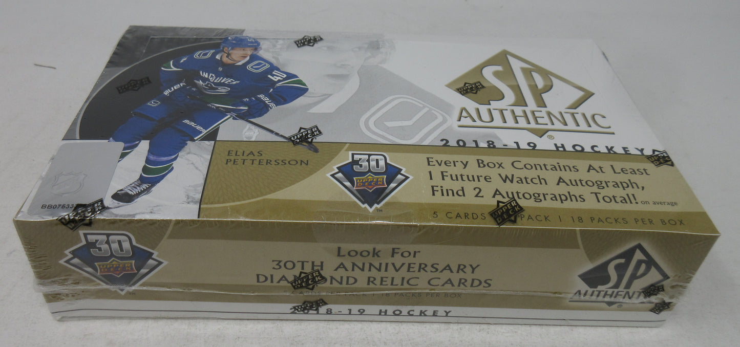 2018/19 Upper Deck SP Authentic Hockey Box (Hobby) (18/5)