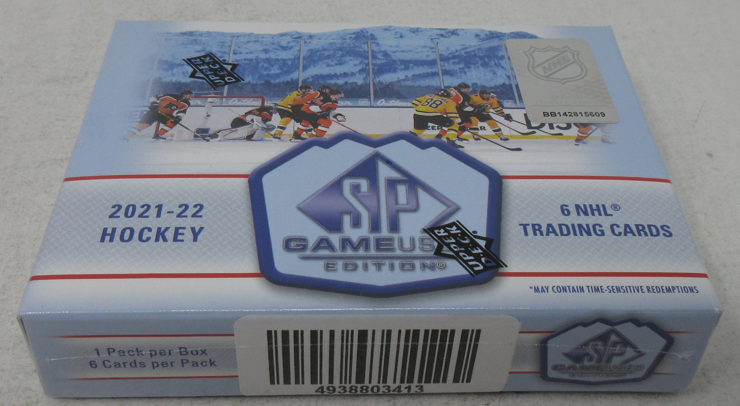 2021/22 Upper Deck SP Game Used Edition Hockey Box (Hobby) (6 Cards)