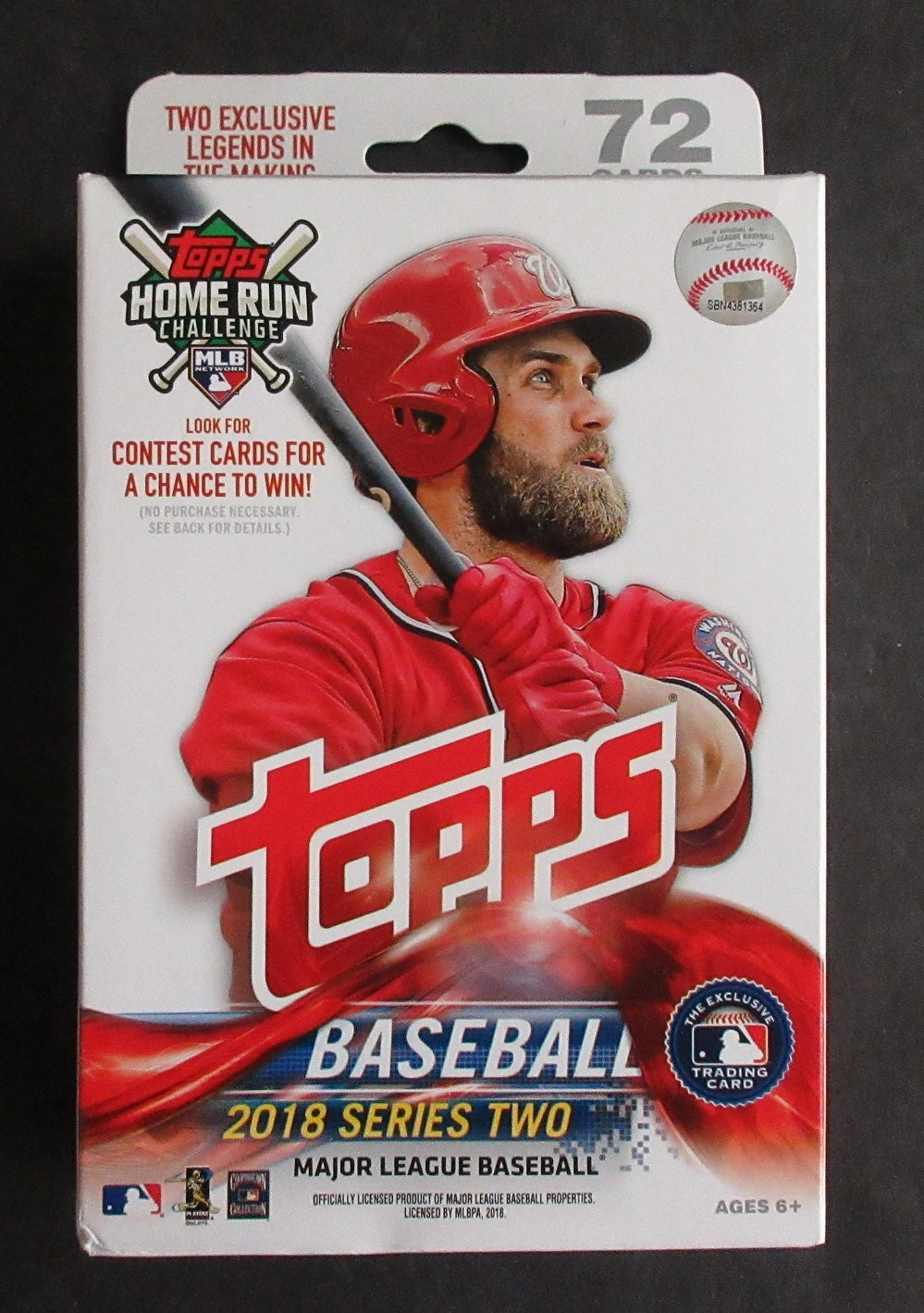 2018 Topps Baseball Series 2 Hanger Box (72 Cards)