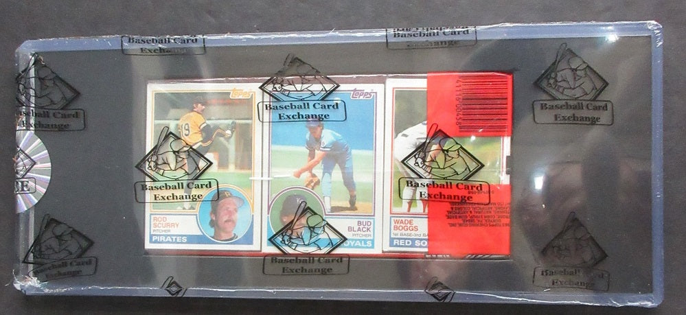 1983 Topps Baseball Unopened Grocery Rack Pack (BBCE) (Boggs Back)